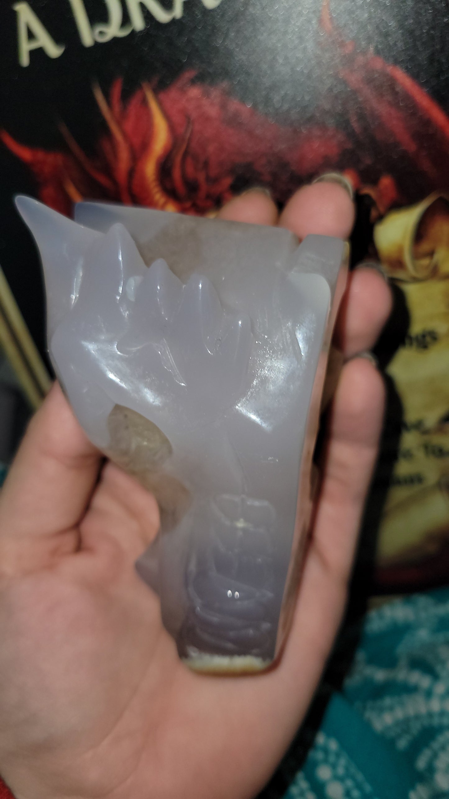 Crystal gate dragon head - pocket full of Chucky drusy