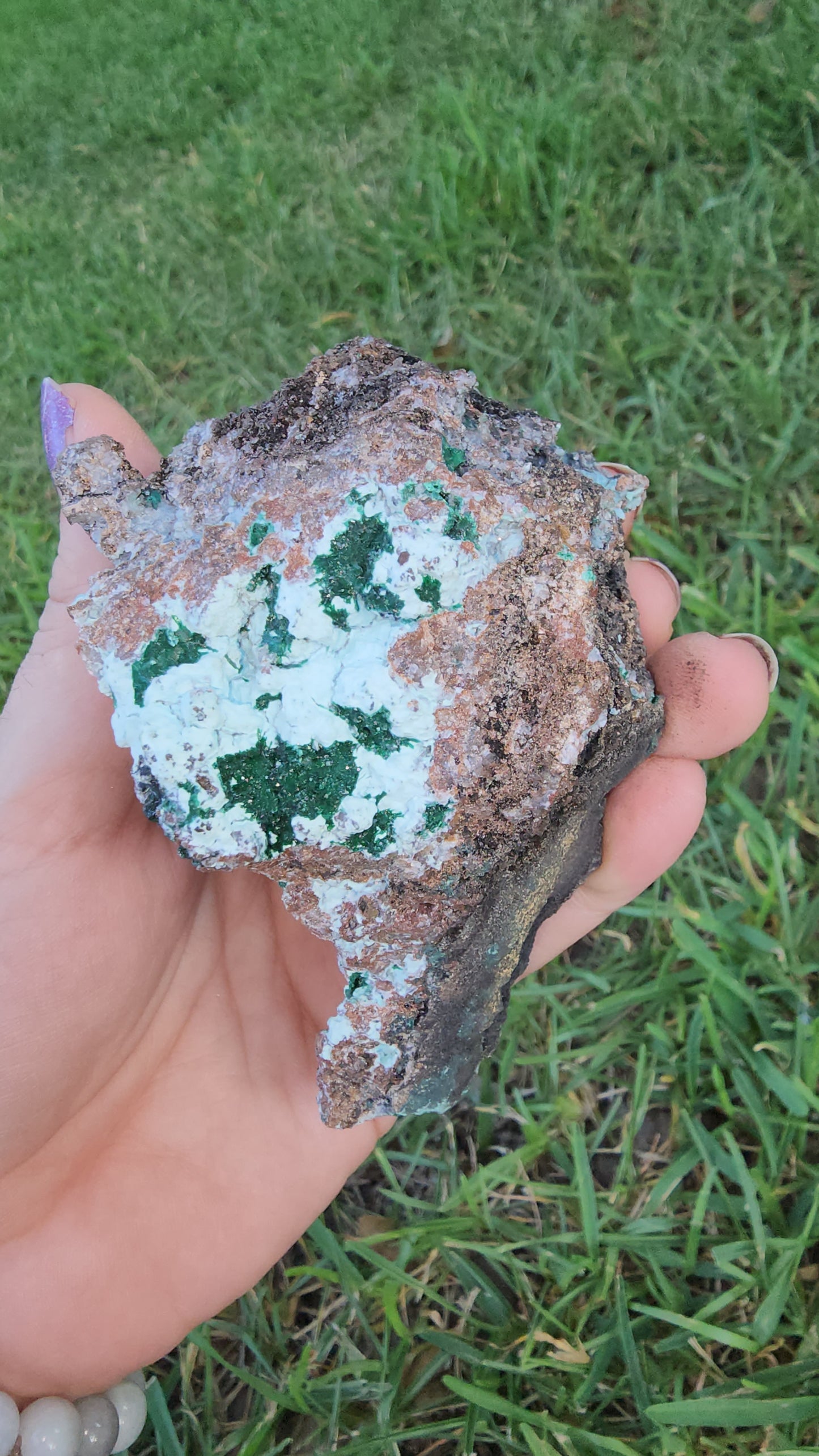 Druzy Chrysocolla Malachite & Dolomite Specimen