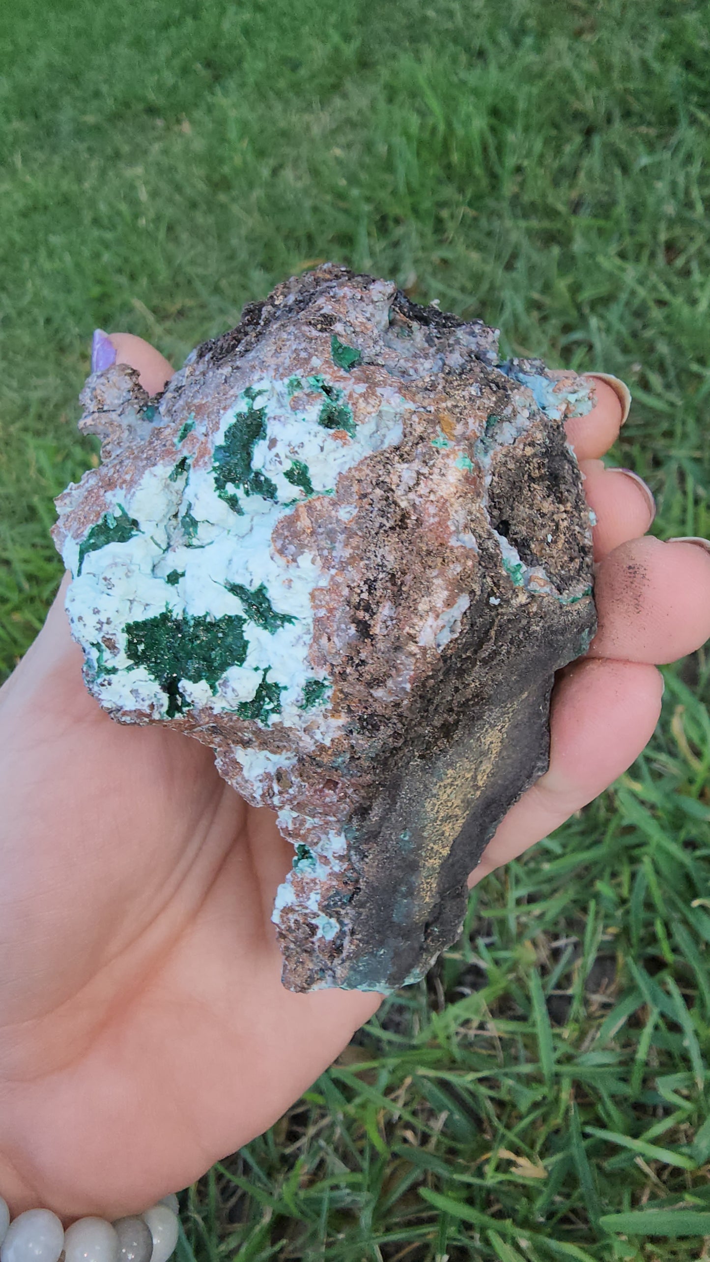 Druzy Chrysocolla Malachite & Dolomite Specimen