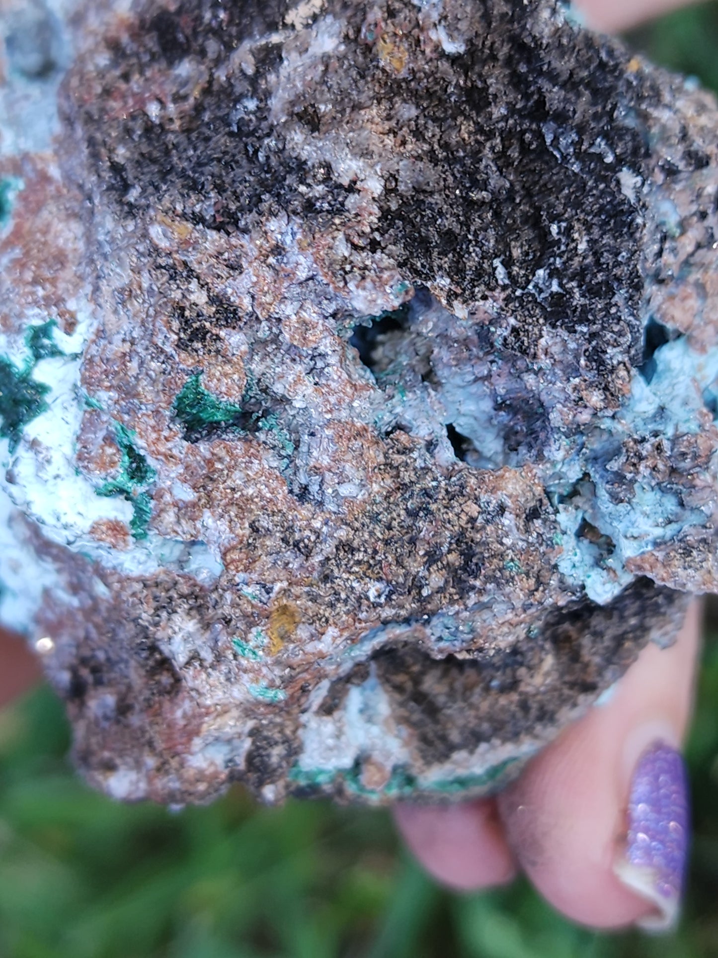 Druzy Chrysocolla Malachite & Dolomite Specimen