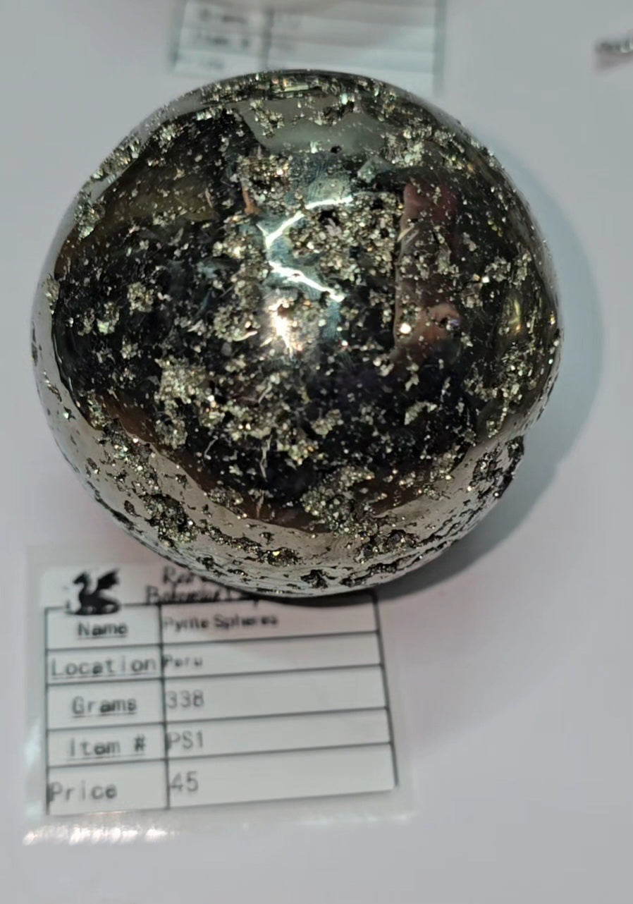 Pyrite spheres