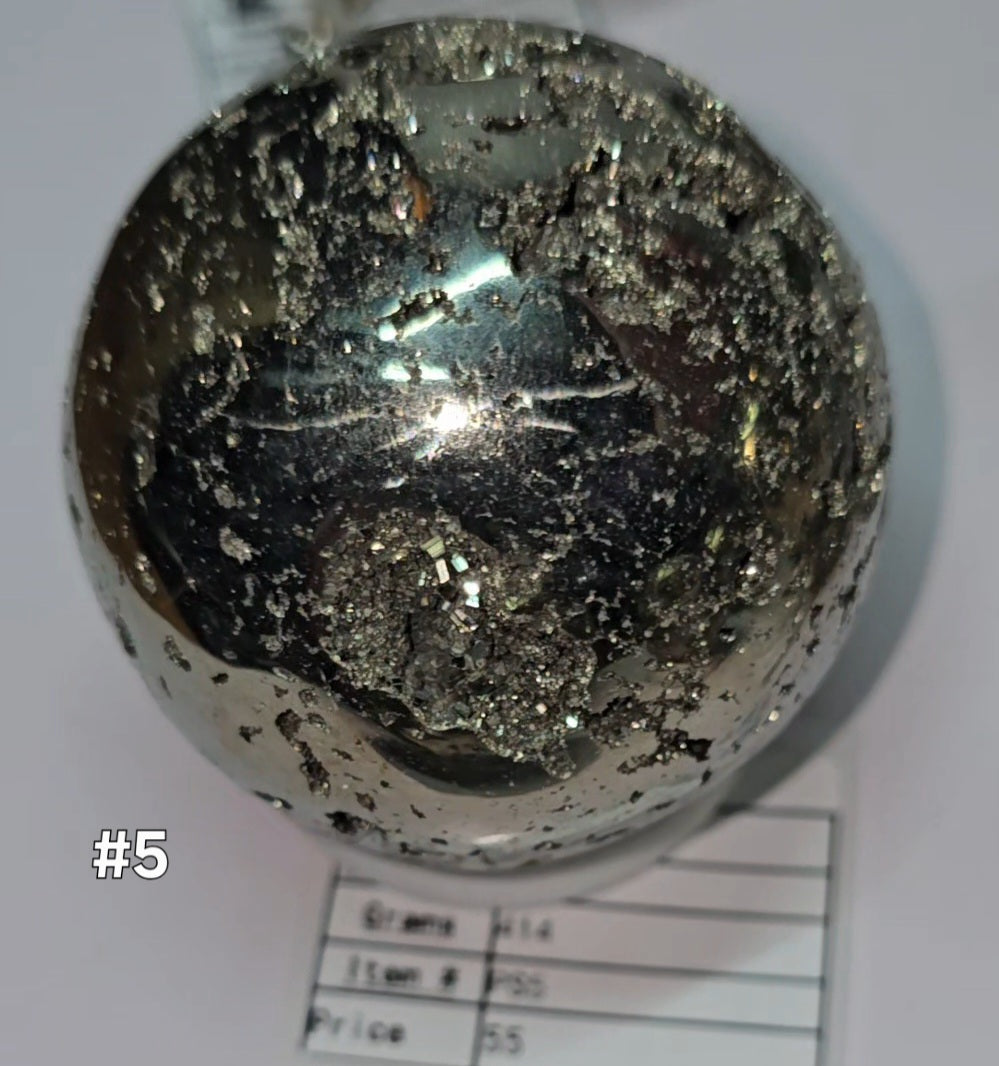 Pyrite spheres