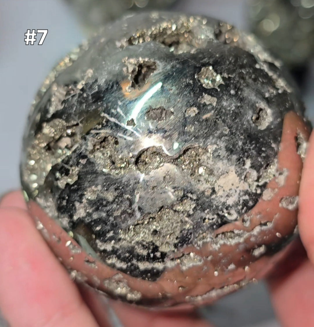 Pyrite spheres