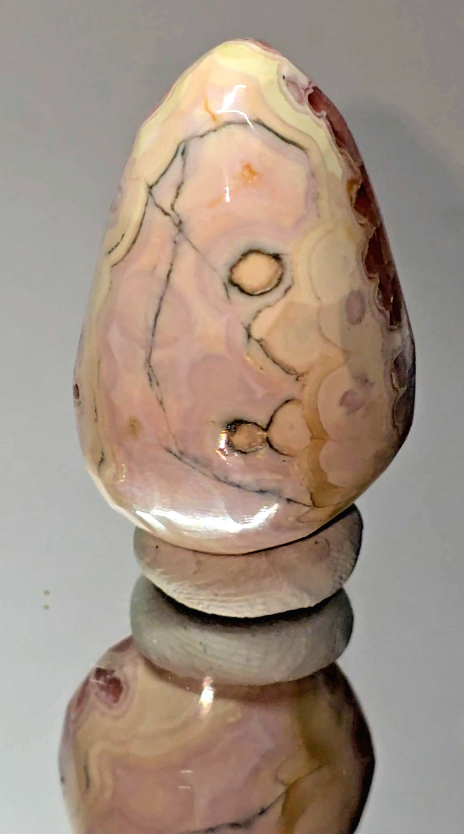 fully polished rhodochrosite