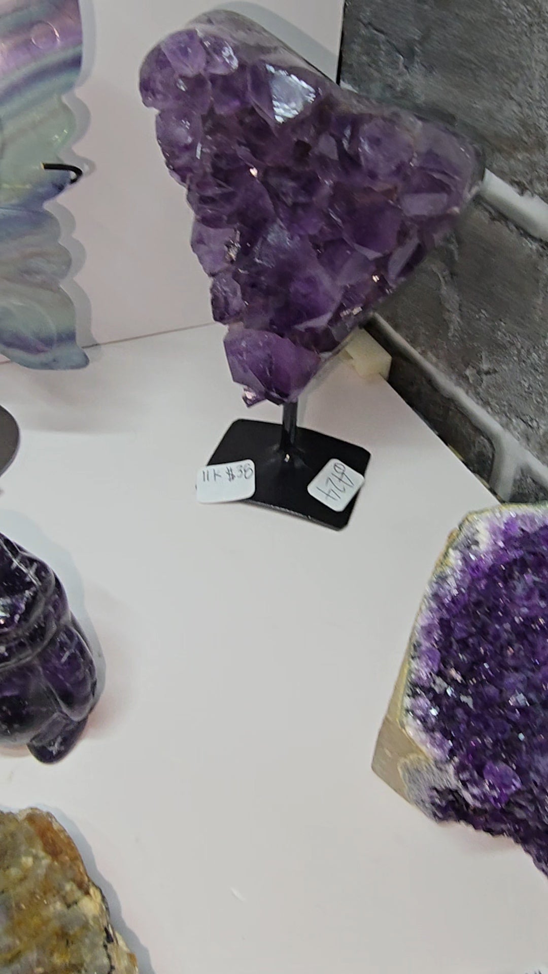 Amethyst on stand from Brazil Deep purple