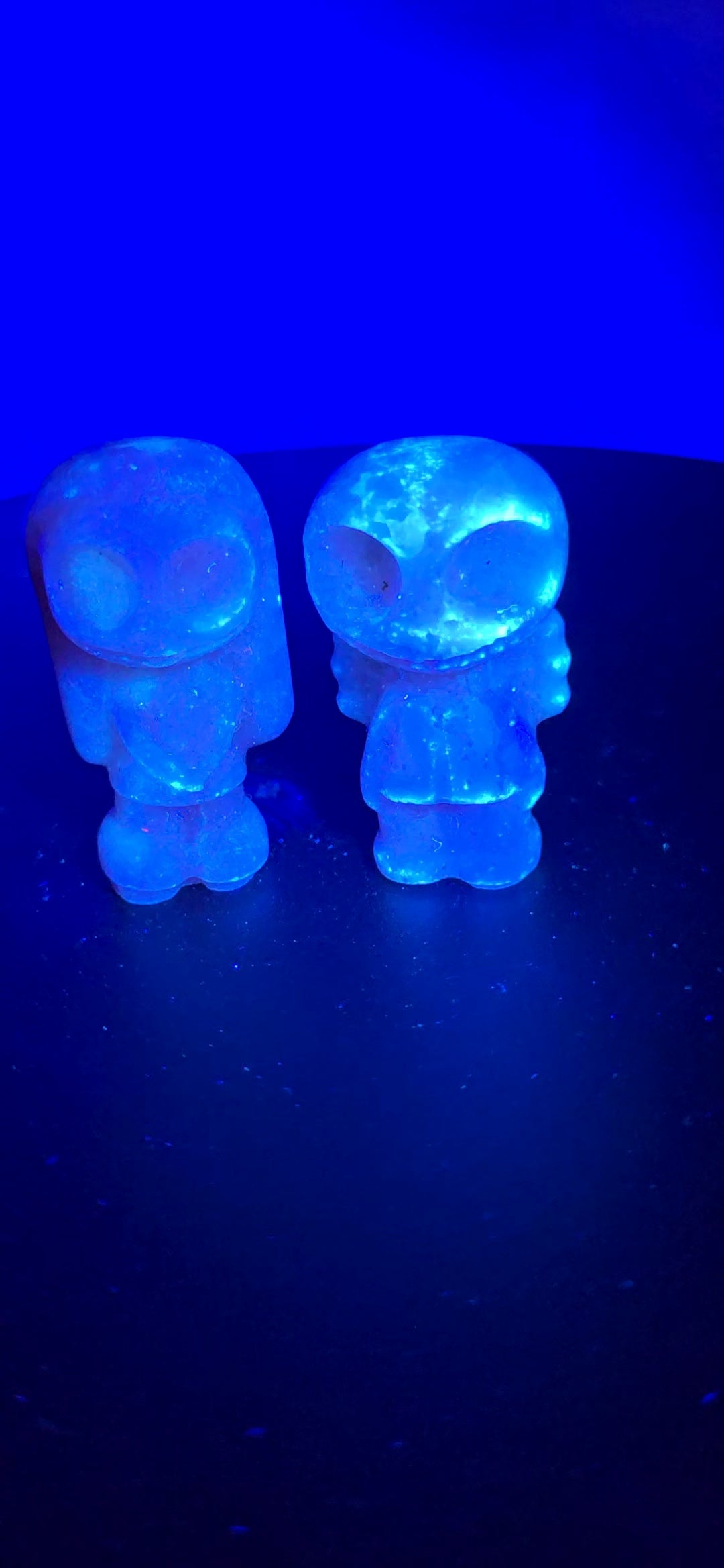 Pink opal couple pair carving