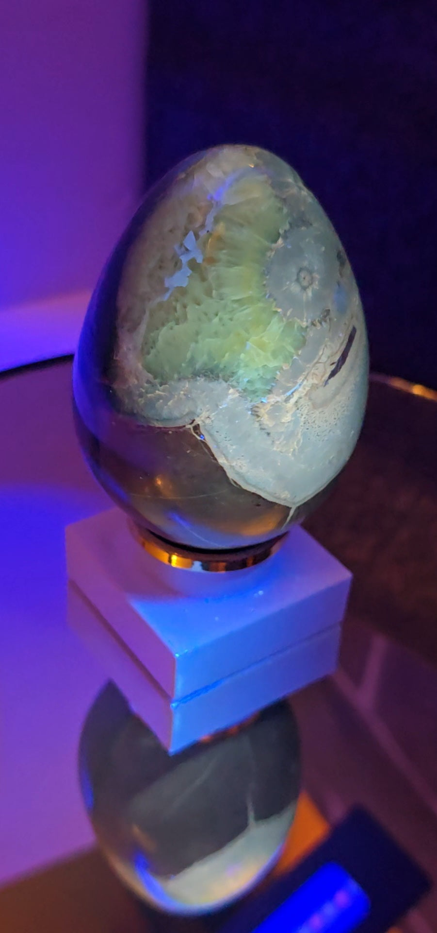 Septarian mud bubble crystal fossil polished eggs