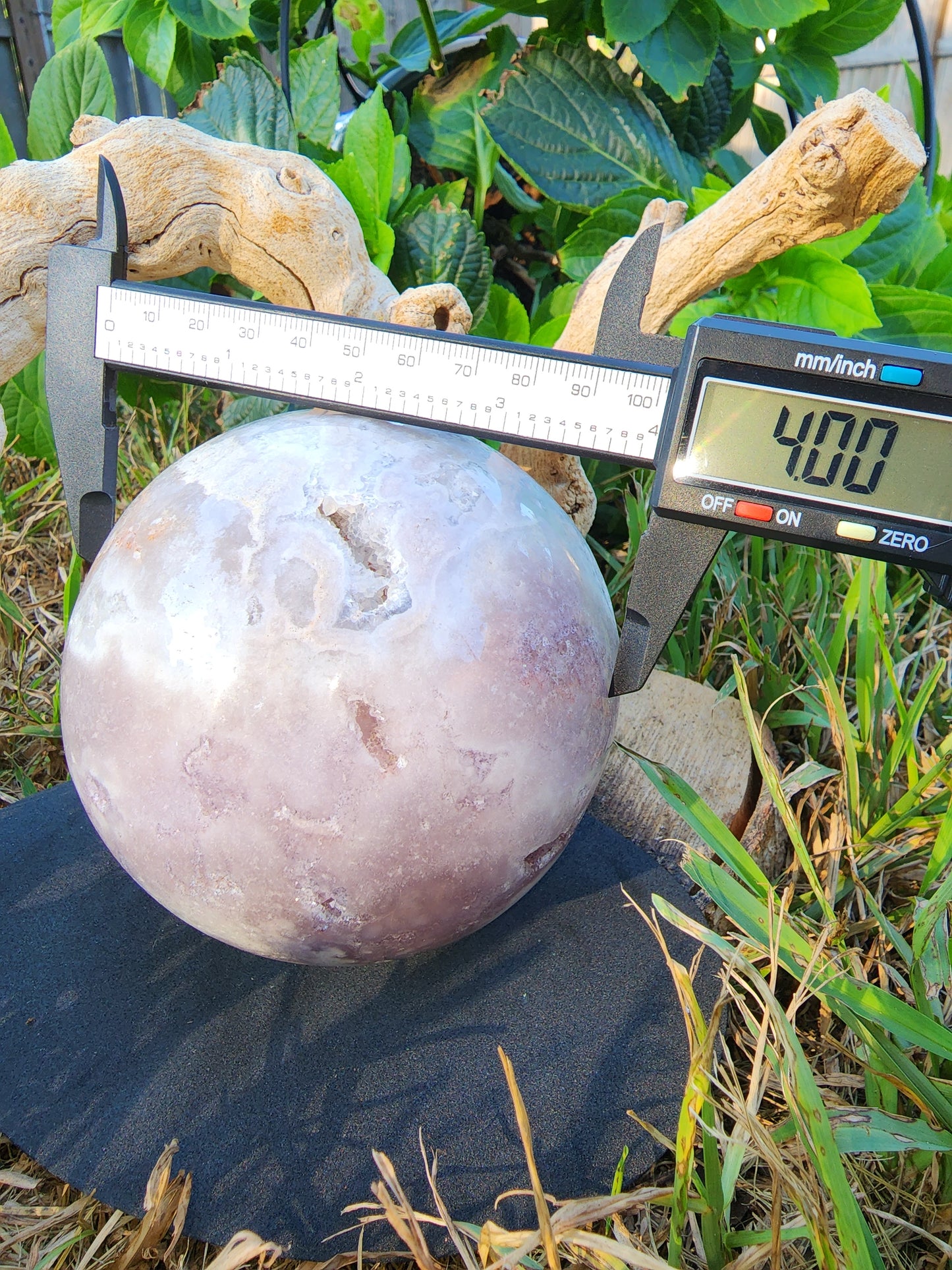 Pink amethyst sphere xl