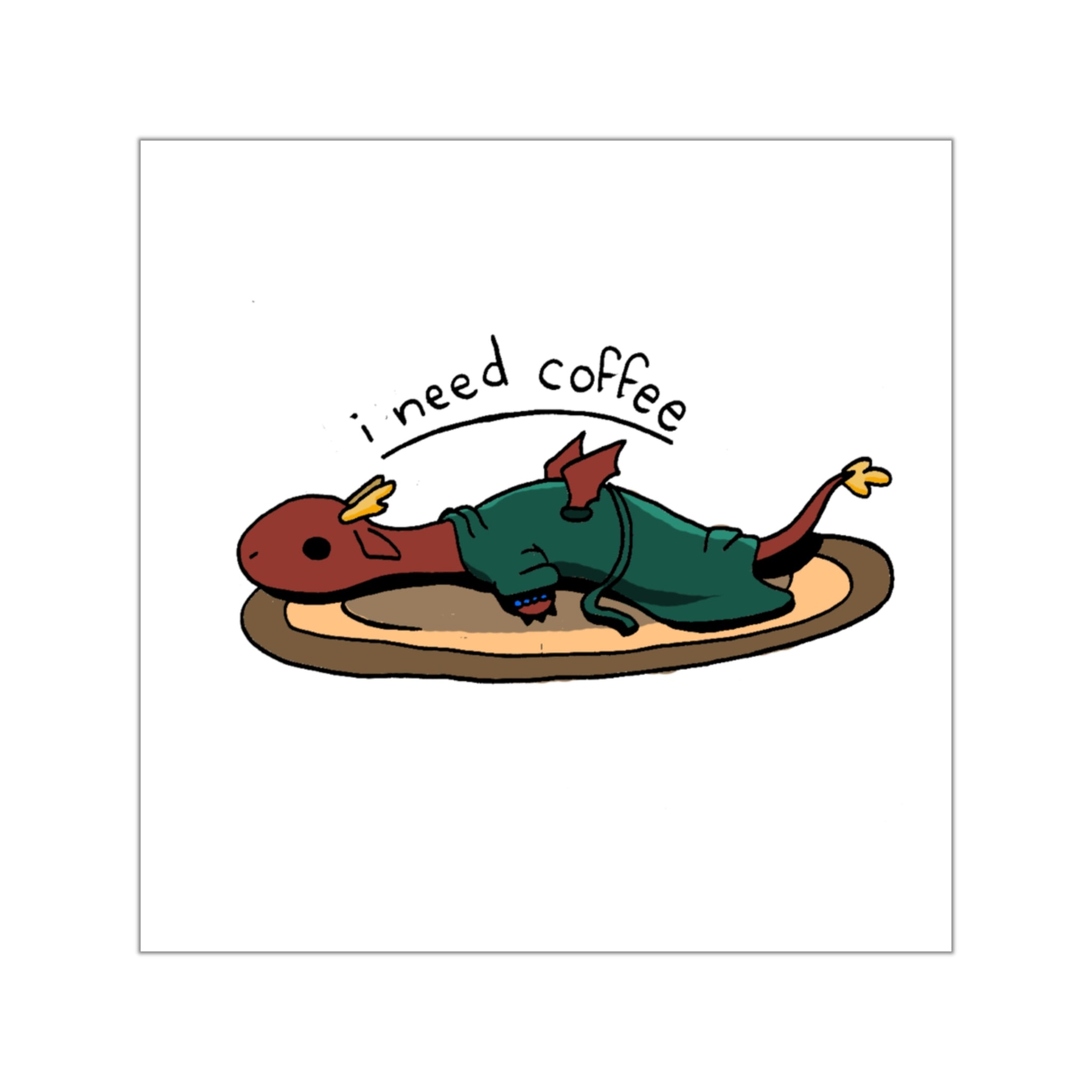 I Need Coffee Vinyl Sticker Logo
