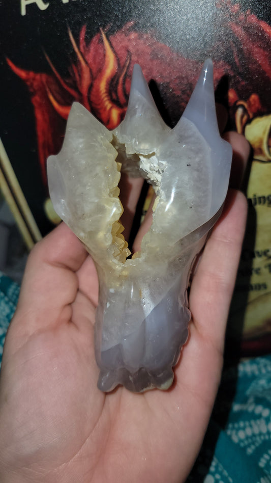 Crystal gate dragon head - pocket full of Chucky drusy