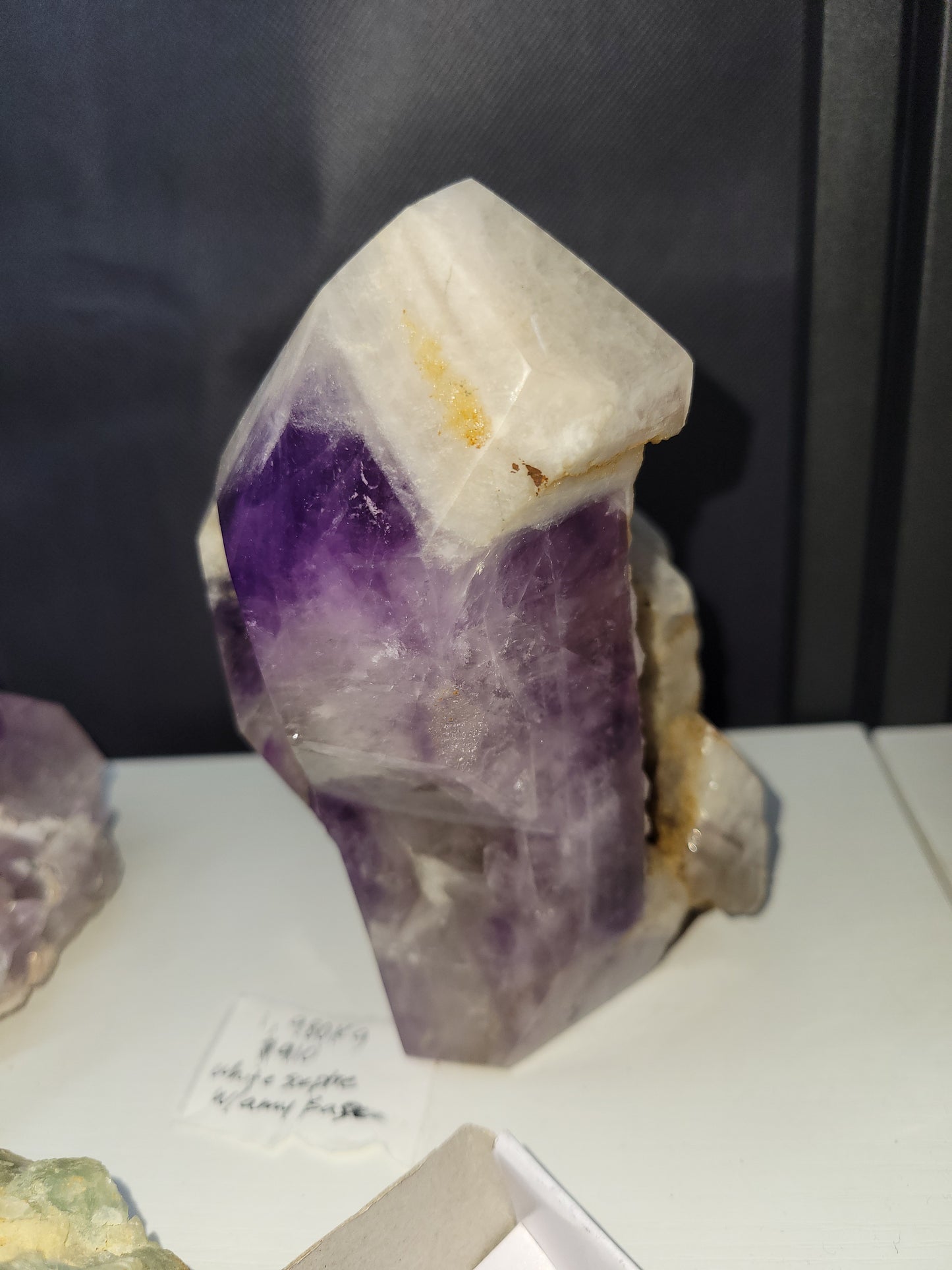 huge one of a kind White spectre on amethyst base