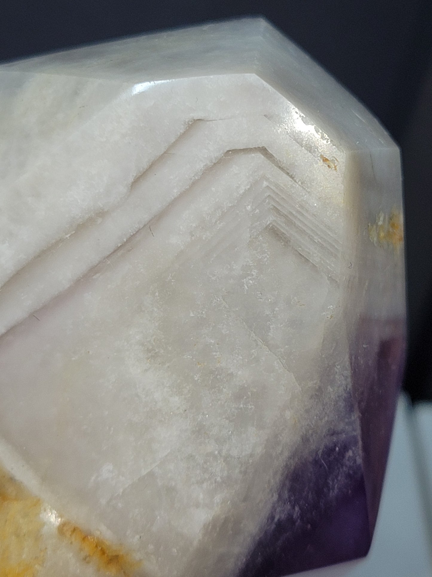 huge one of a kind White spectre on amethyst base