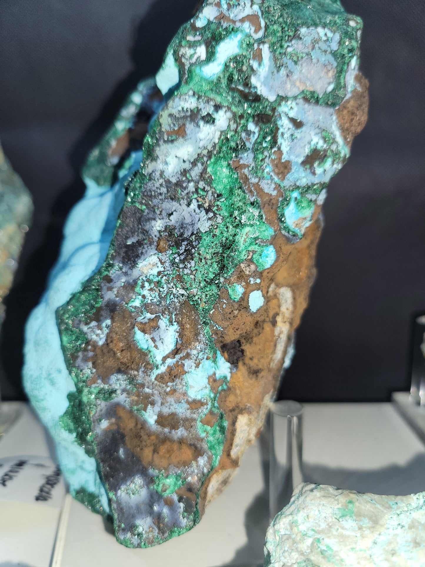Chrysocolla and Malachite crystal museum piece