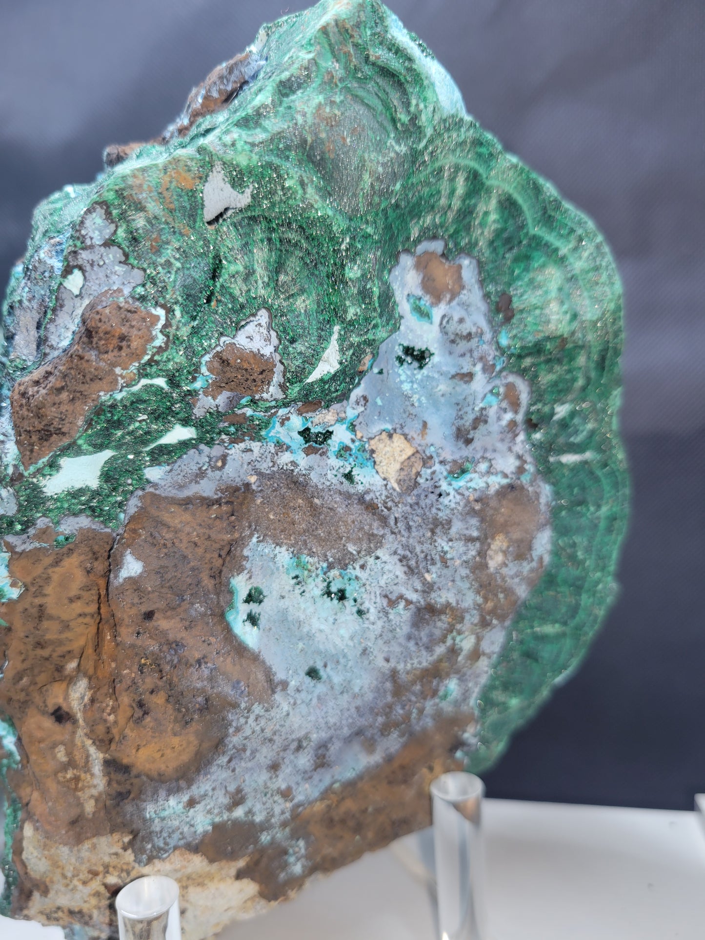 Chrysocolla and Malachite crystal museum piece