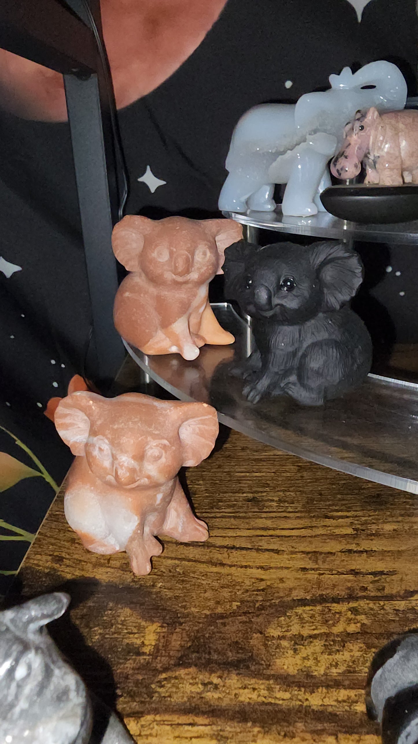 Red Jasper koala bear Crystal carving