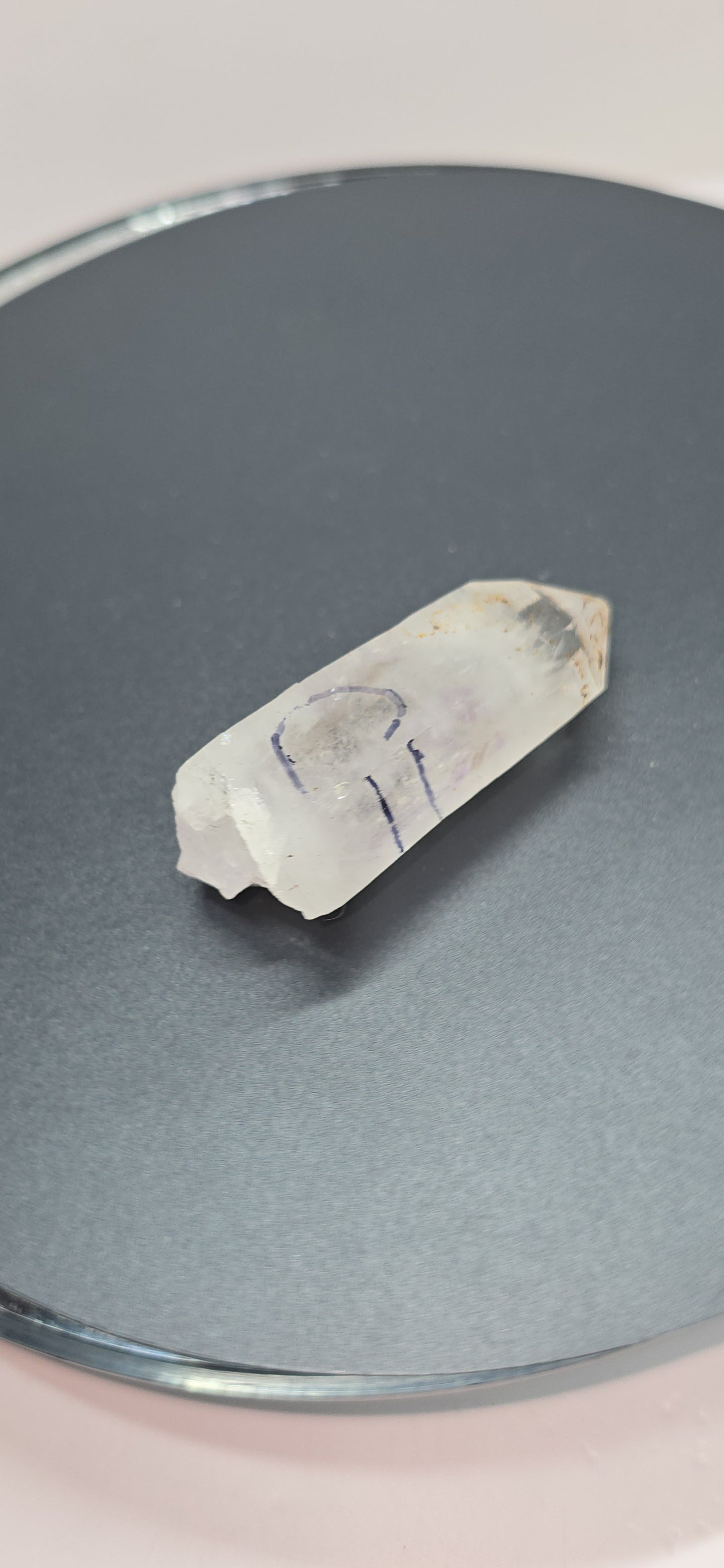 Brandberg quartz with multiple moving water bubbles (enhydro/fluid inclusions) from Brandberg, Namibia