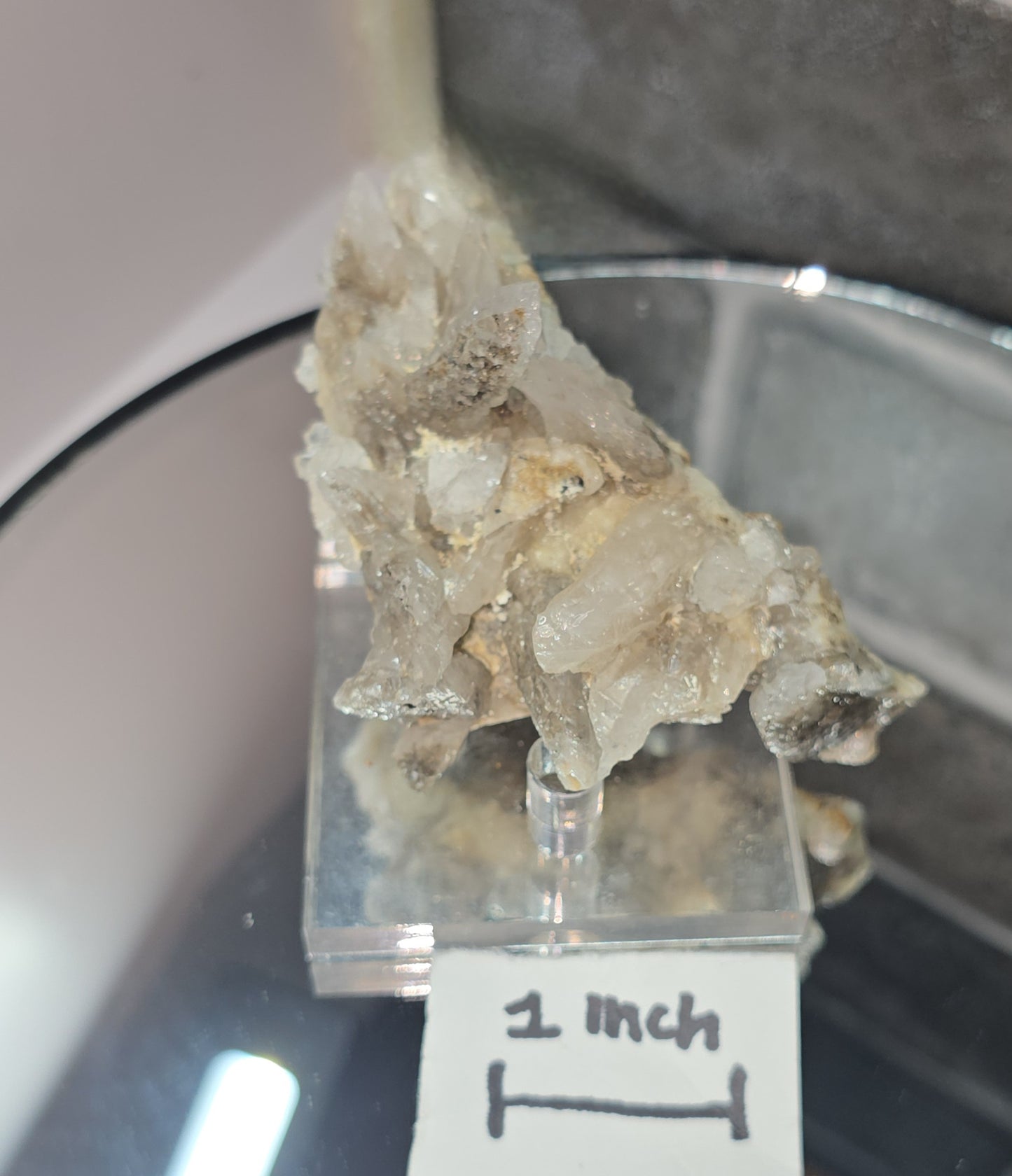 Drusy Quartz Coated Calcite (Fluorescent Peach) quartz Alberts Mountain, Lesotho- some with Phosphorescent mineral.(pseudomorph)