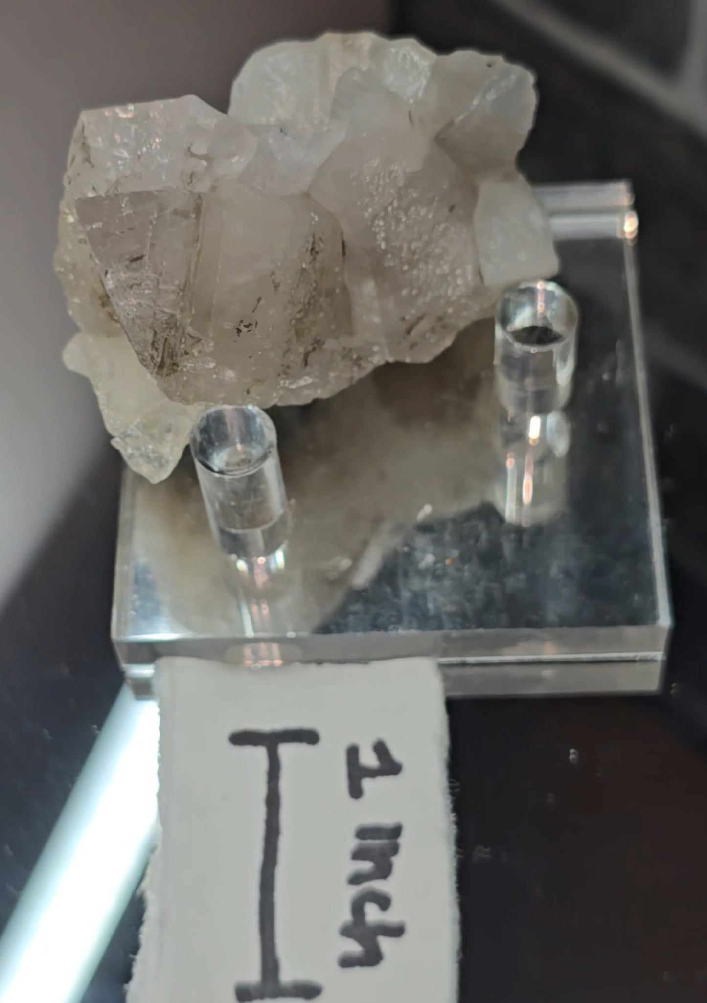 Drusy Quartz Coated Calcite (Fluorescent Peach) quartz Alberts Mountain, Lesotho- some with Phosphorescent mineral.(pseudomorph)