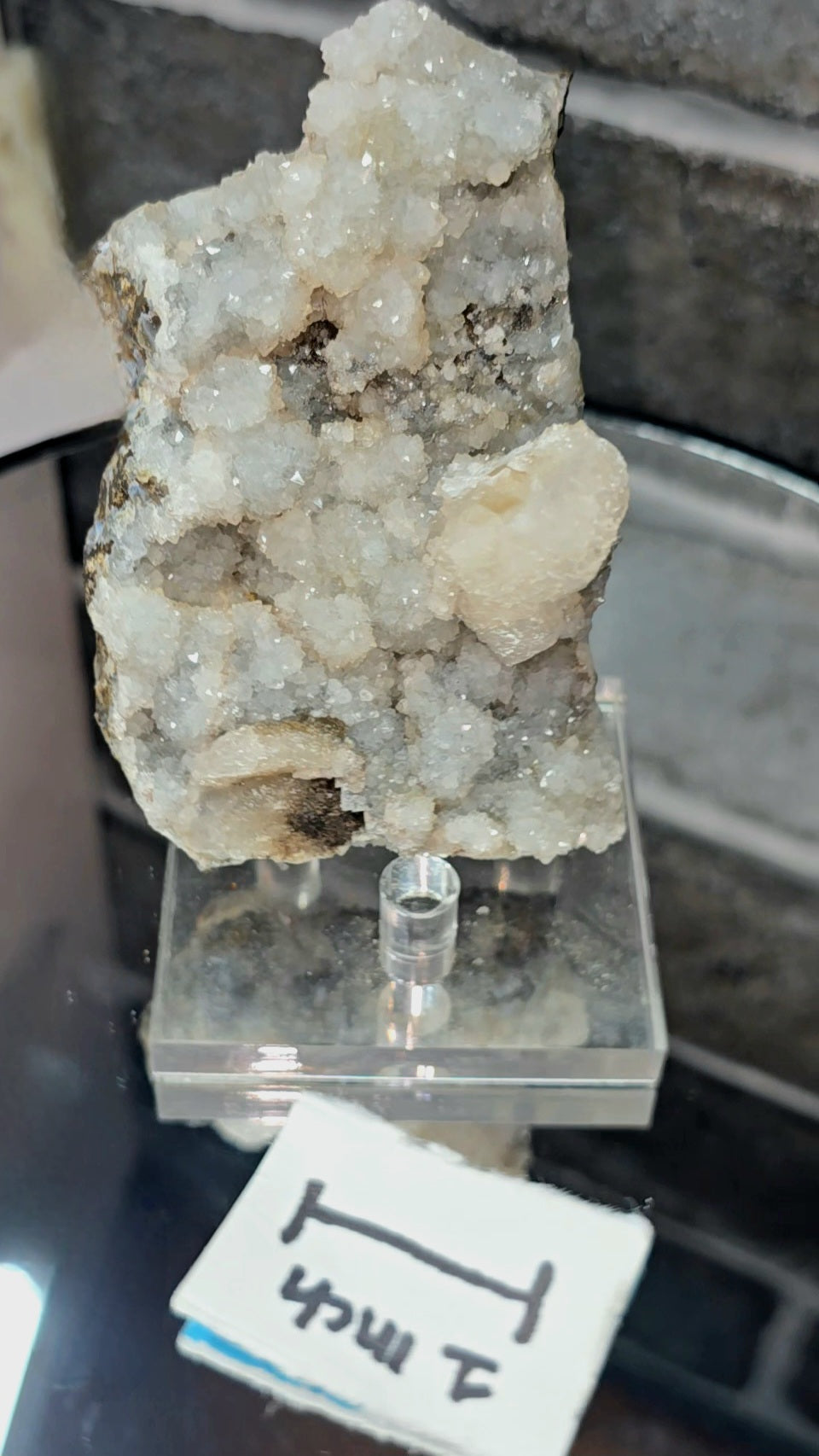 Drusy Quartz Coated Calcite (Fluorescent Peach) quartz Alberts Mountain, Lesotho- some with Phosphorescent mineral.(pseudomorph)
