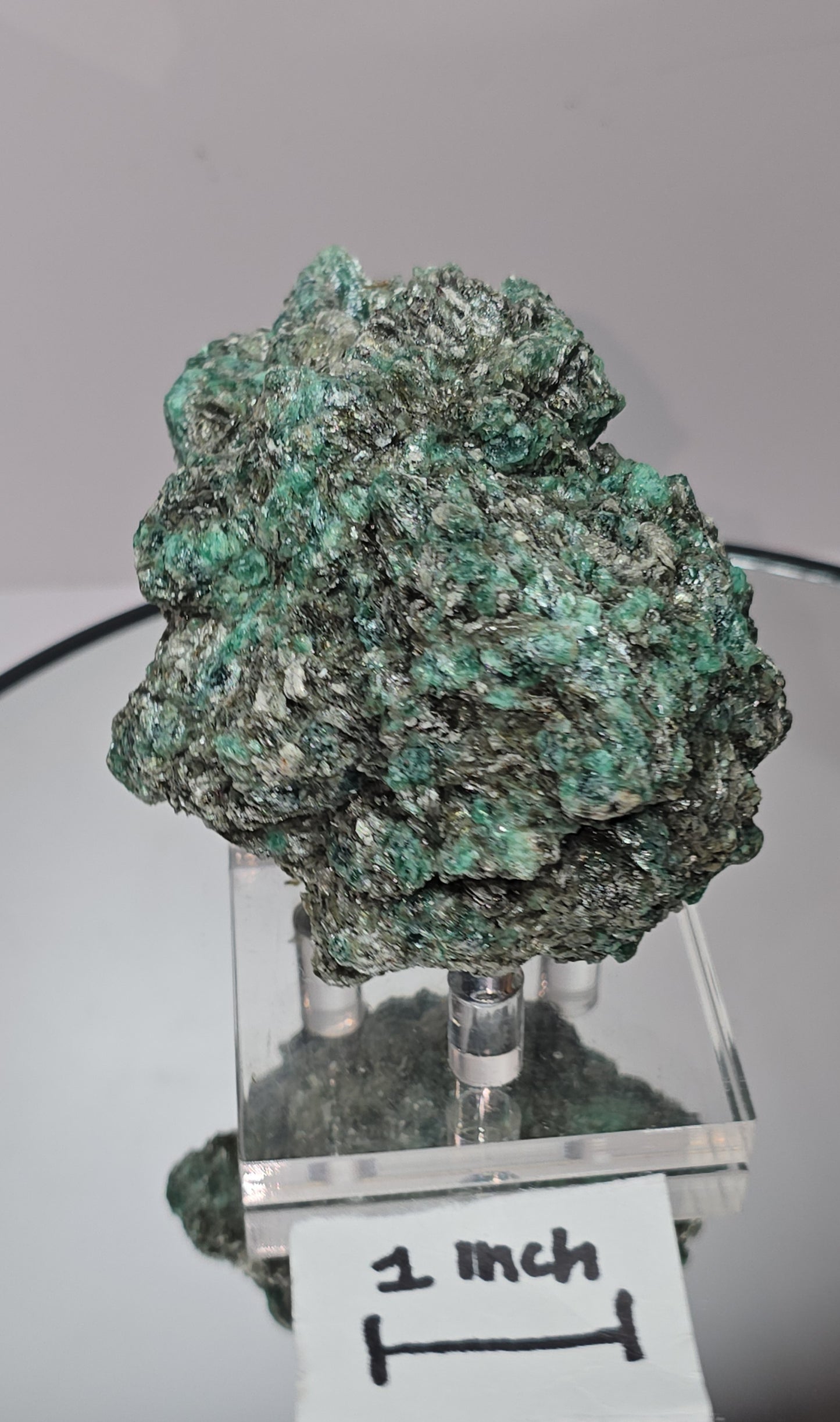Emerald mica in matrix (chrome muscovite)from Mutoko, Zimbabwe