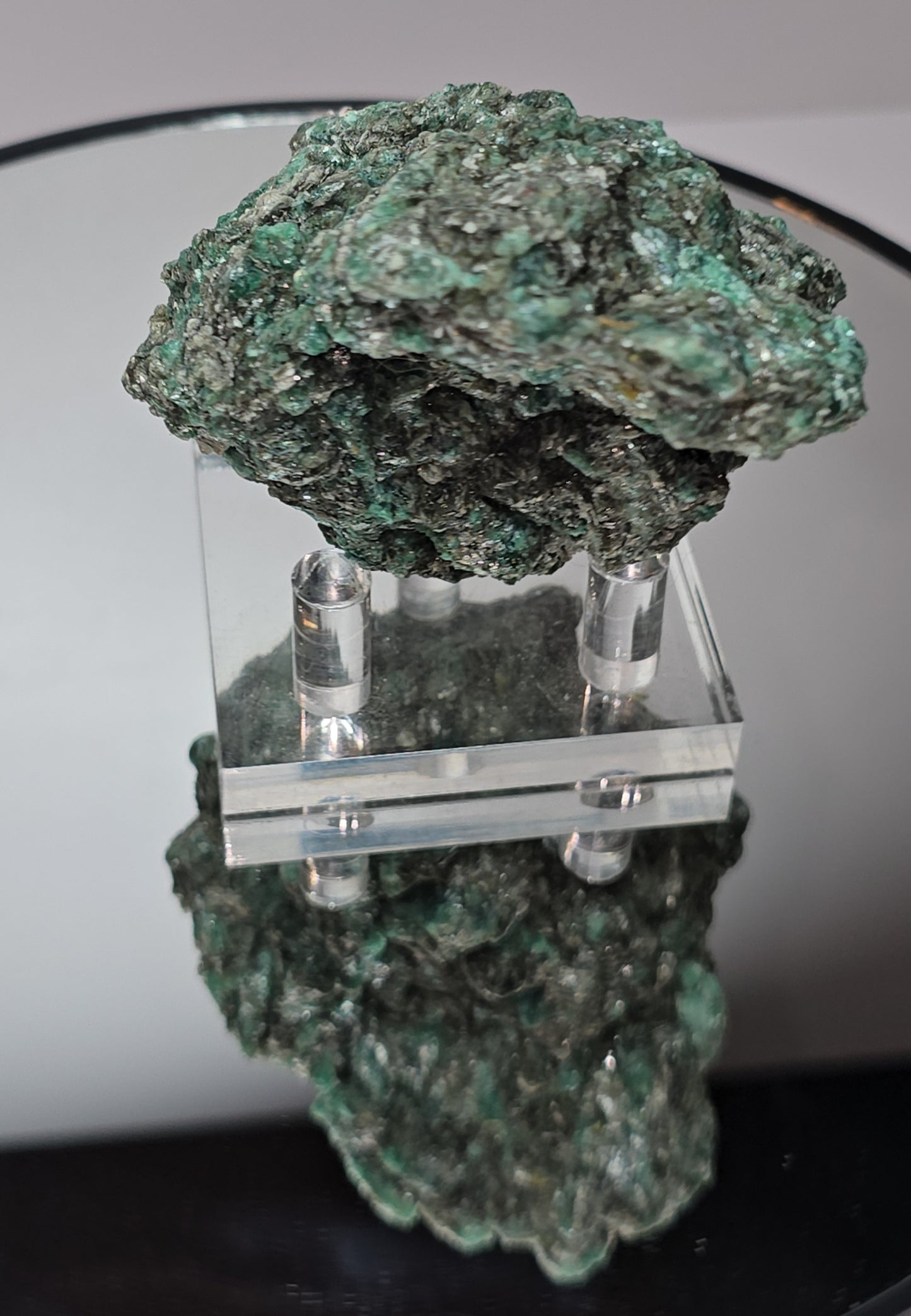 Emerald mica in matrix (chrome muscovite)from Mutoko, Zimbabwe