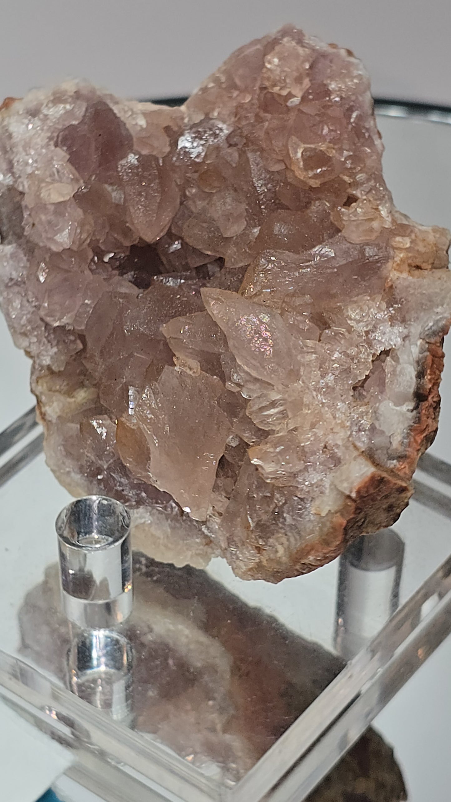 Raw pink amethyst from Argentina. geode