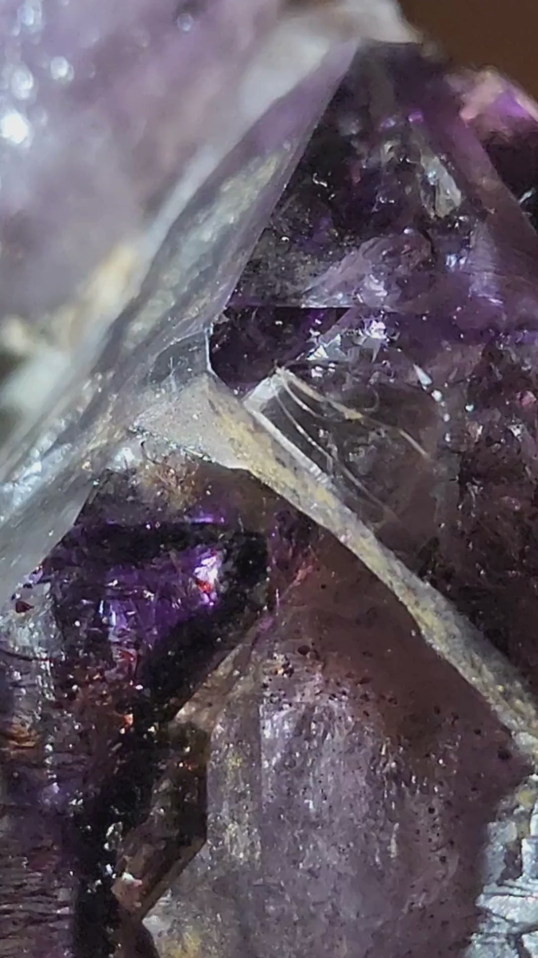 Rare Window Scepter Smoky Amethyst Still Intact Of Nodule / Geode  Form Specime With Enydhro