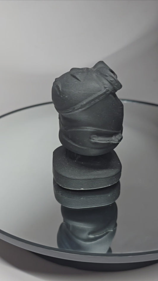 Obsidian crystal carving movie character