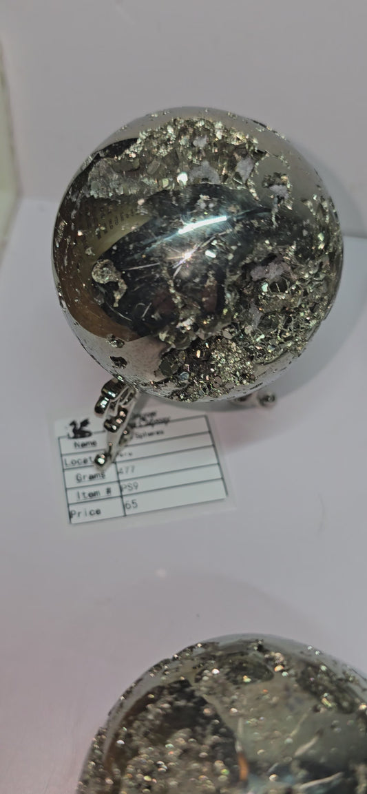 Pyrite spheres