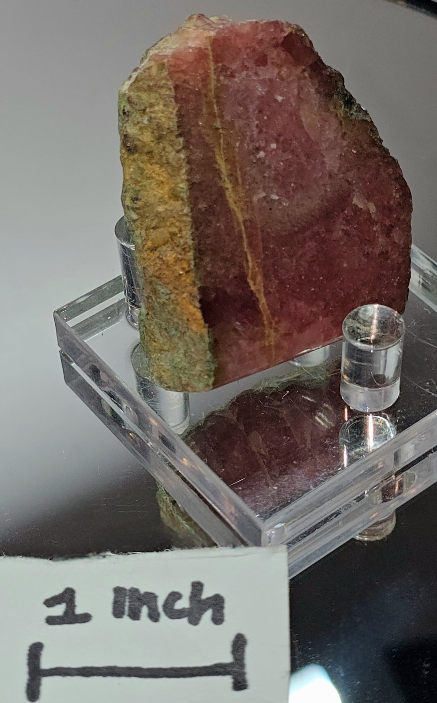 rhodochrosite one-sided polished from Argentina