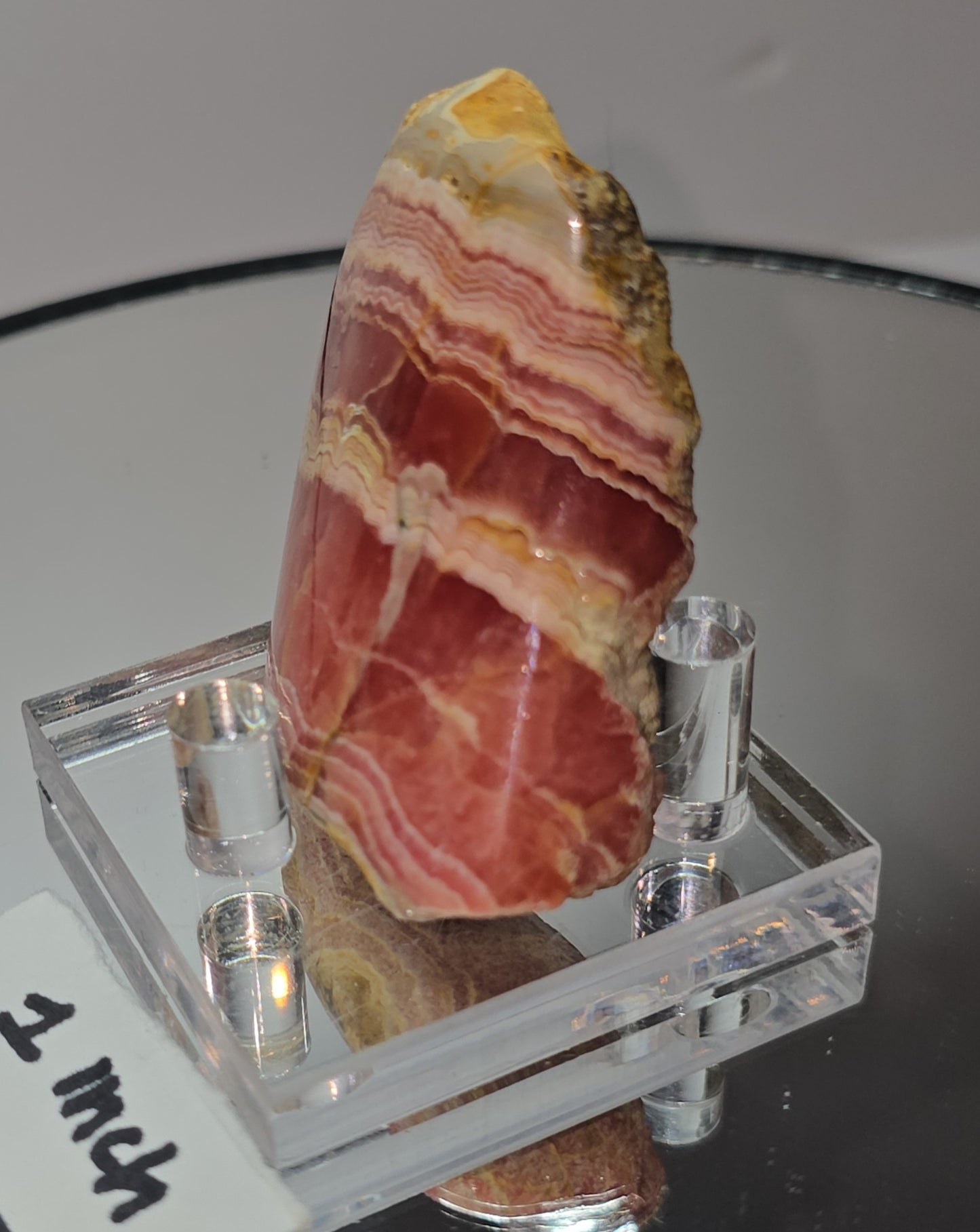 rhodochrosite one-sided polished from Argentina