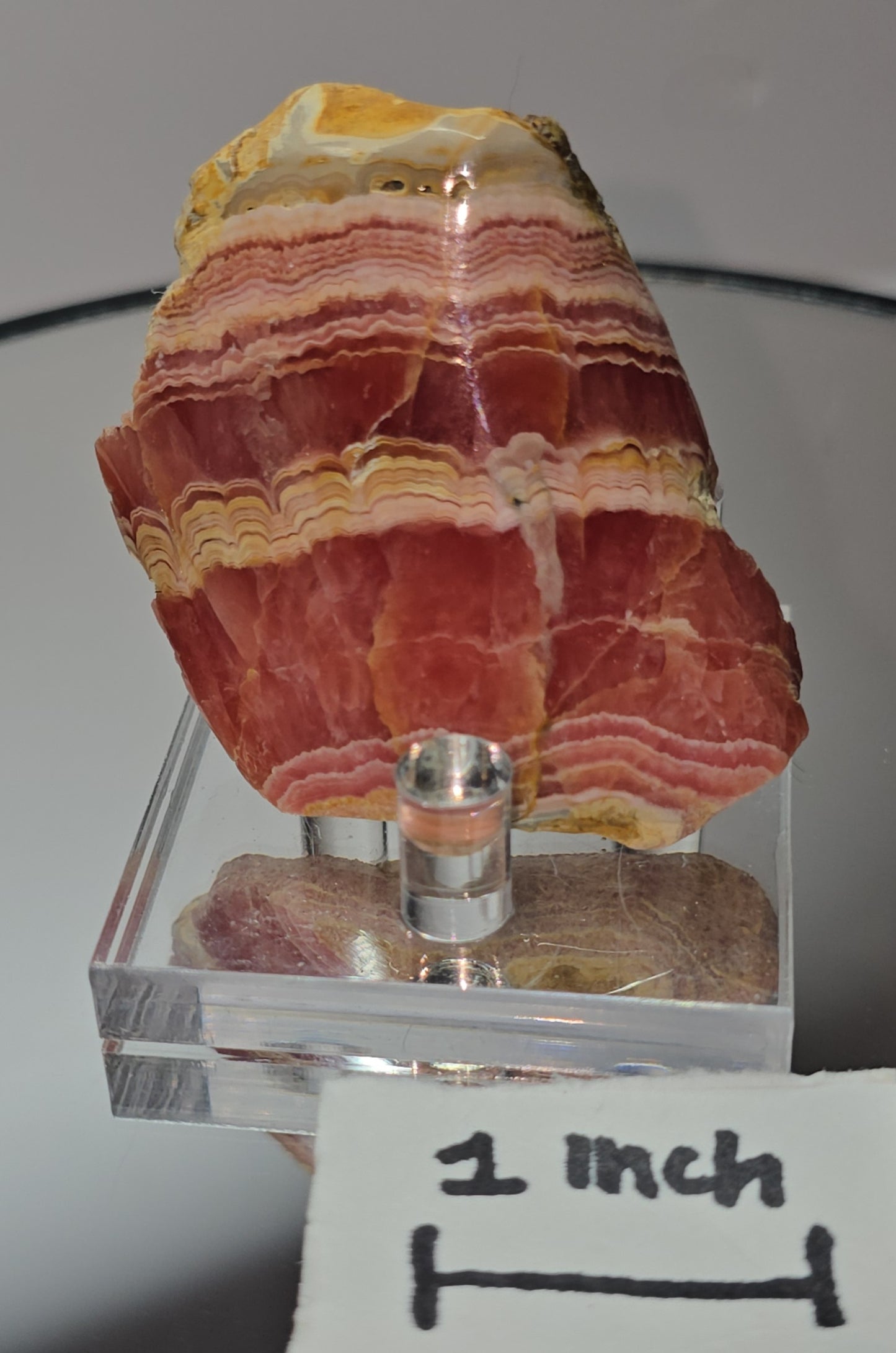 rhodochrosite one-sided polished from Argentina