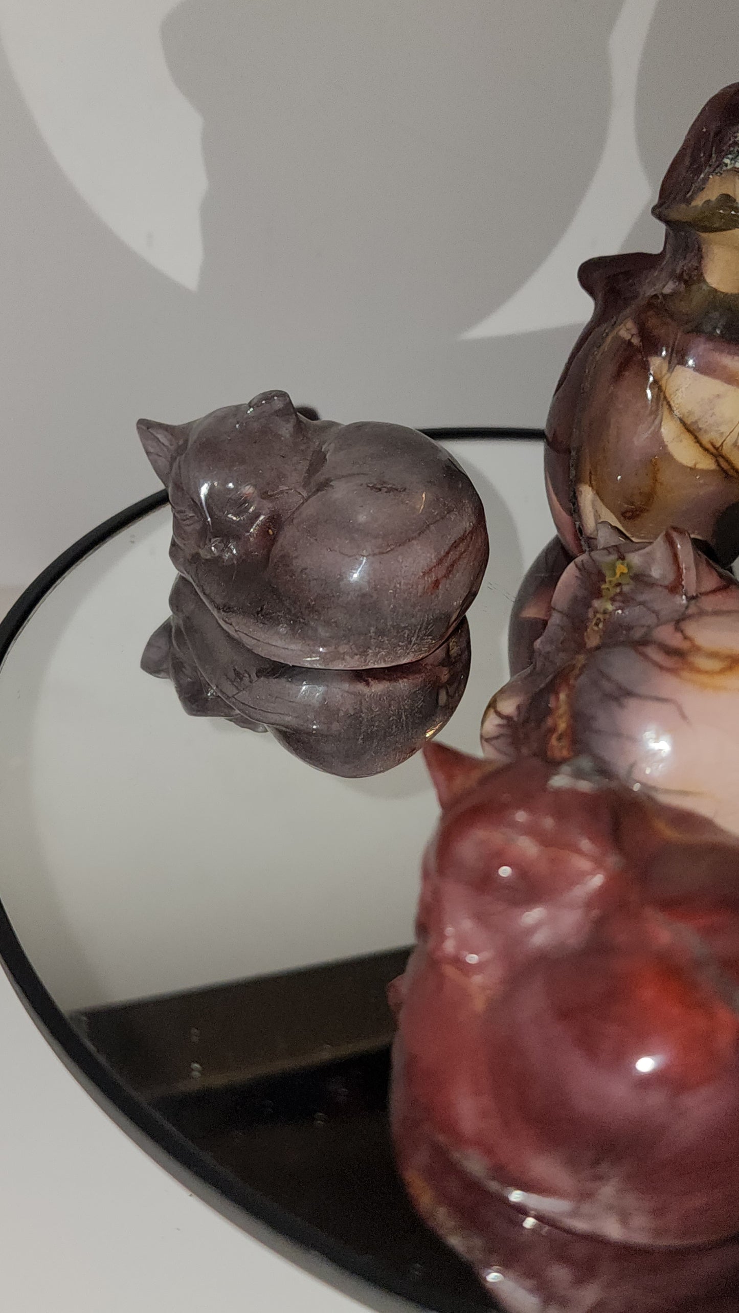 Mookaite carvings