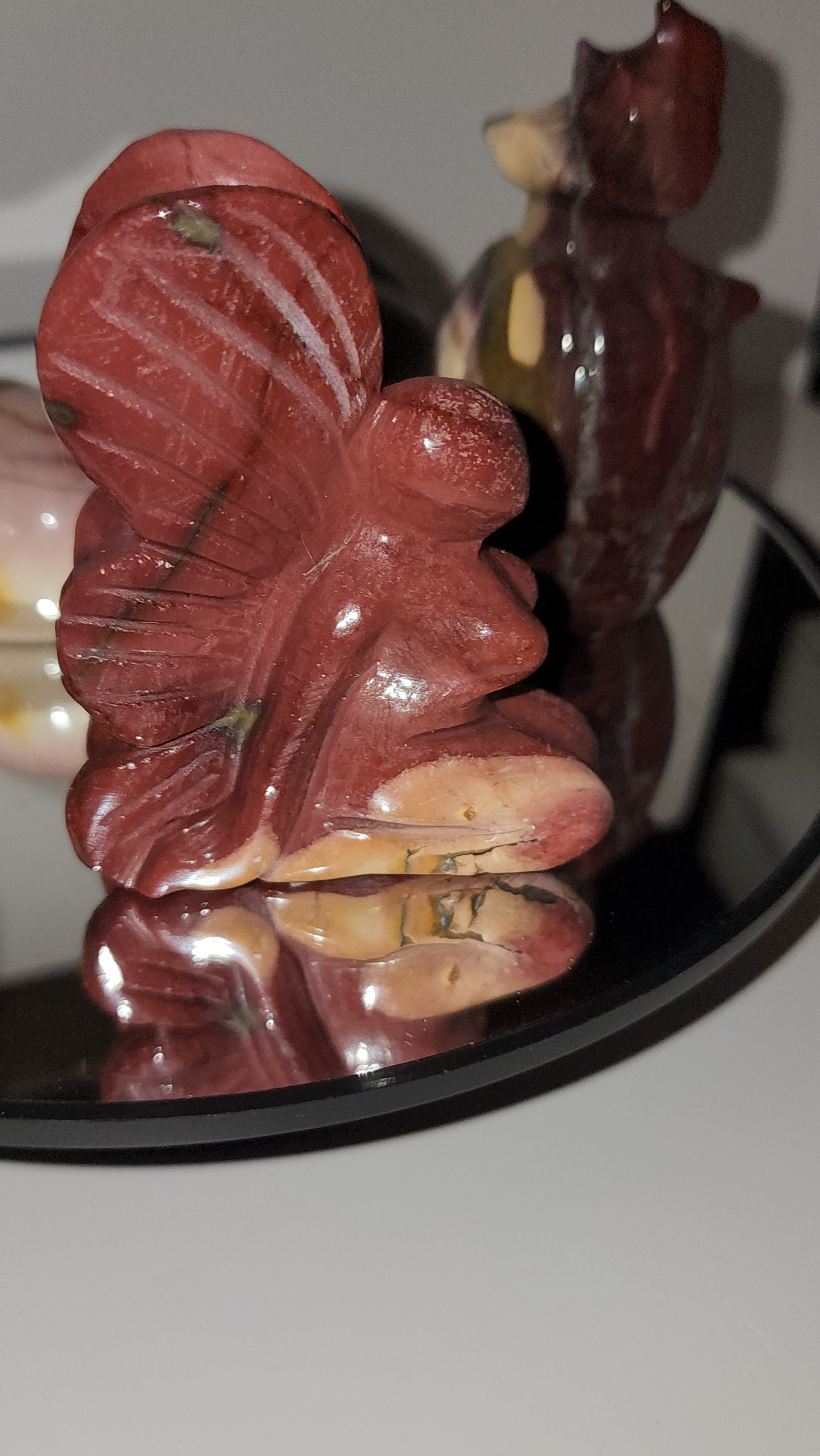 Mookaite carvings