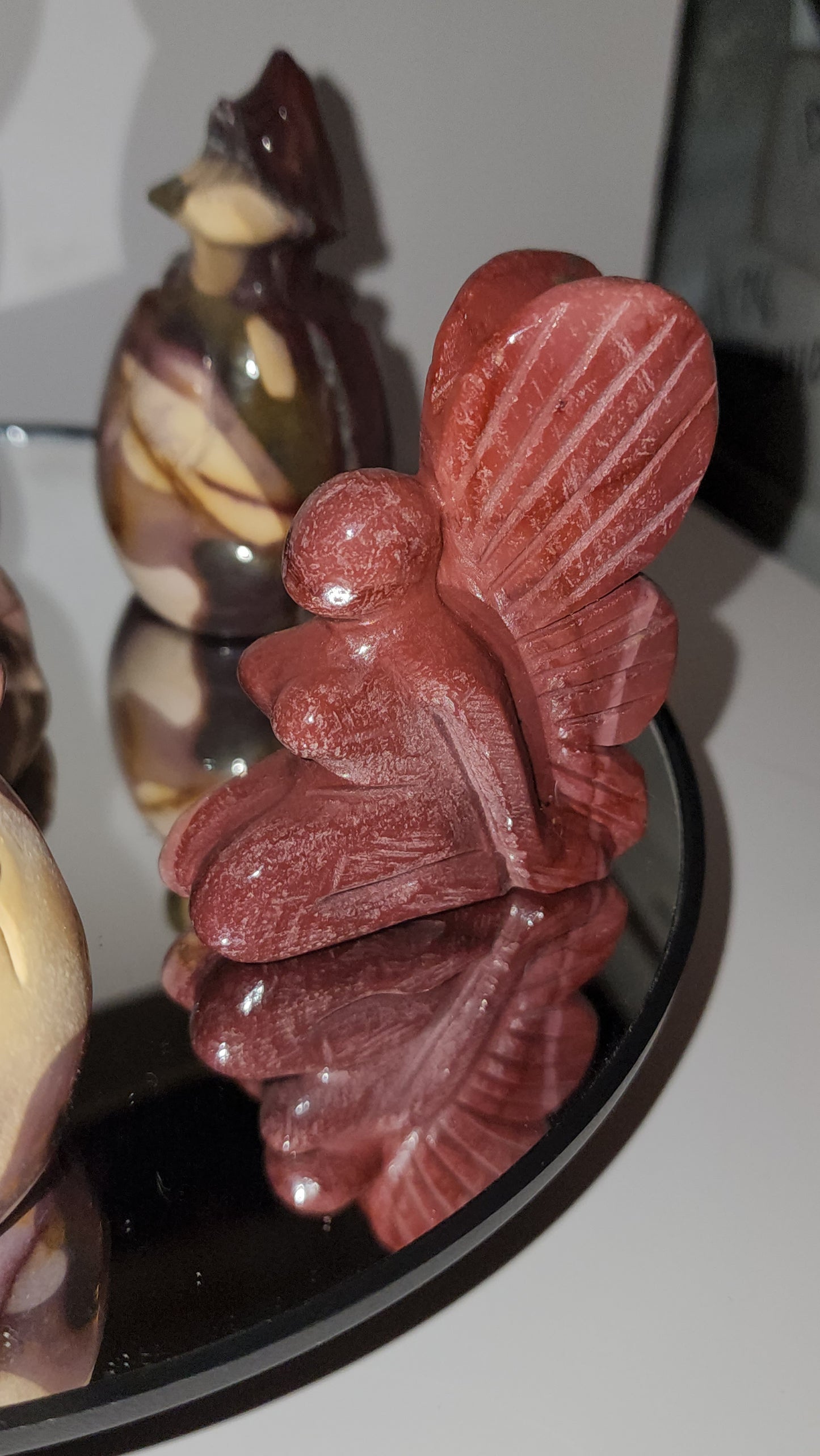 Mookaite carvings