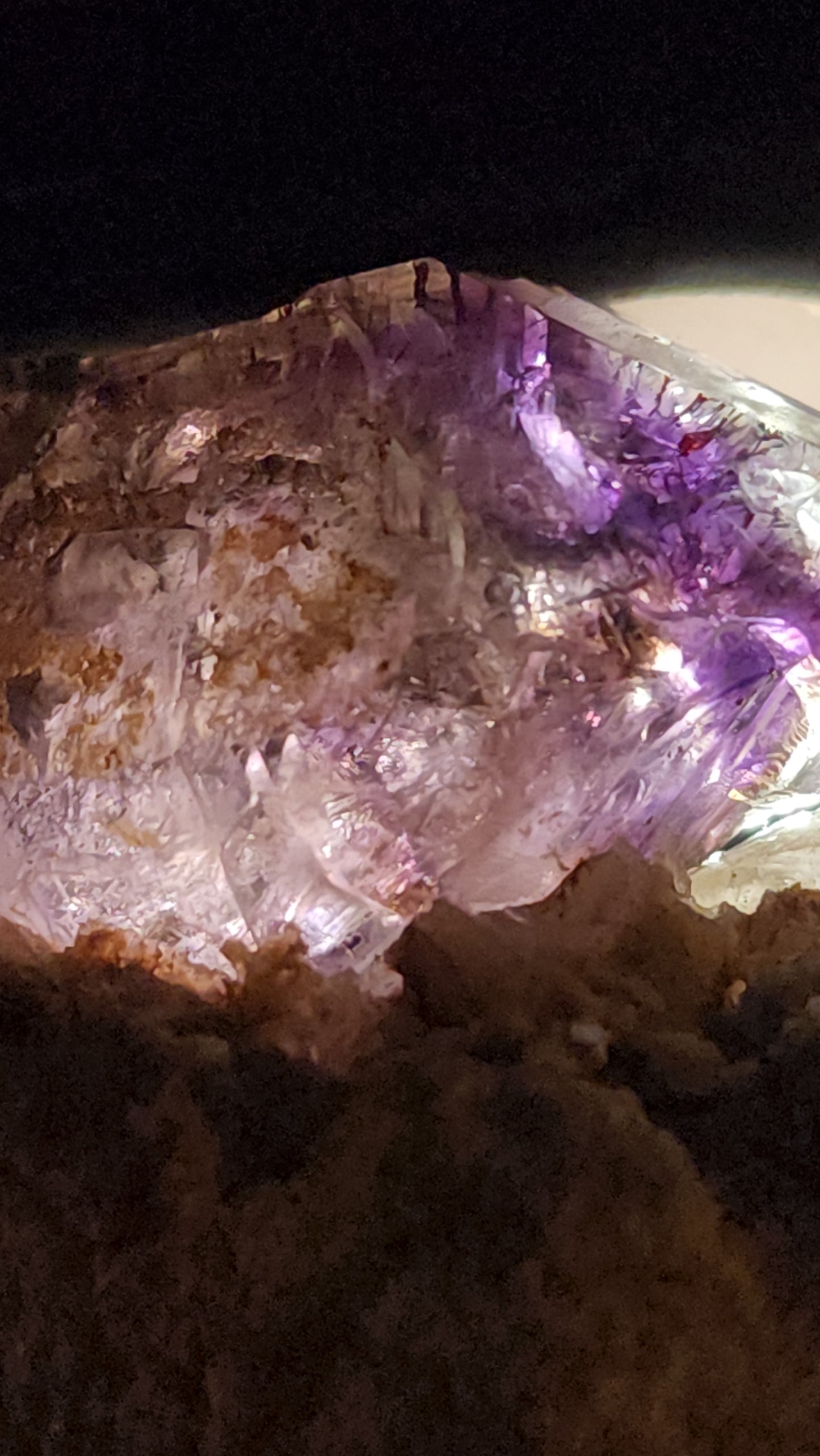 Rare Window Scepter Smoky Amethyst Still Intact Of Nodule / Geode  Form Specime With Enydhro