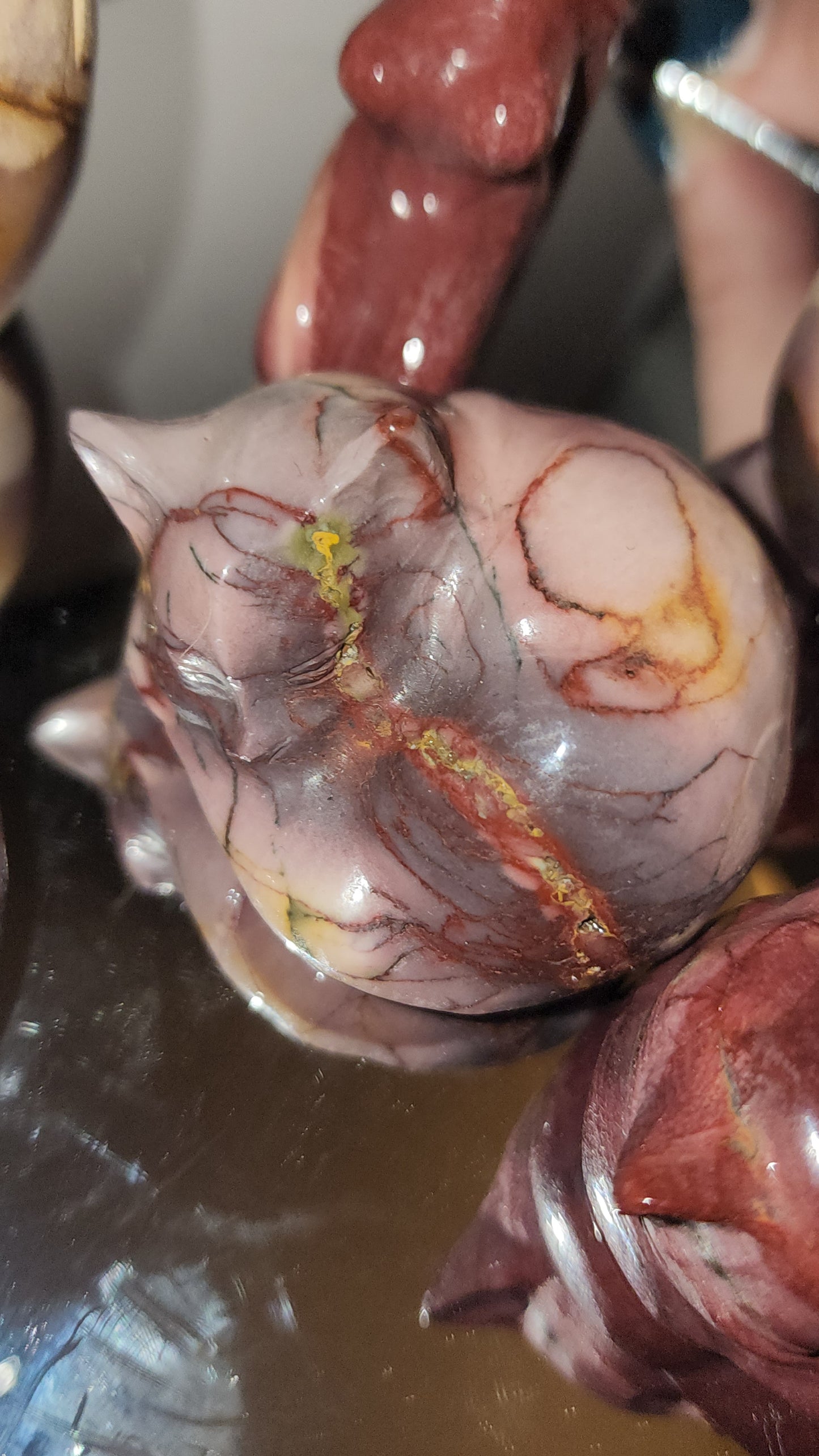 Mookaite carvings