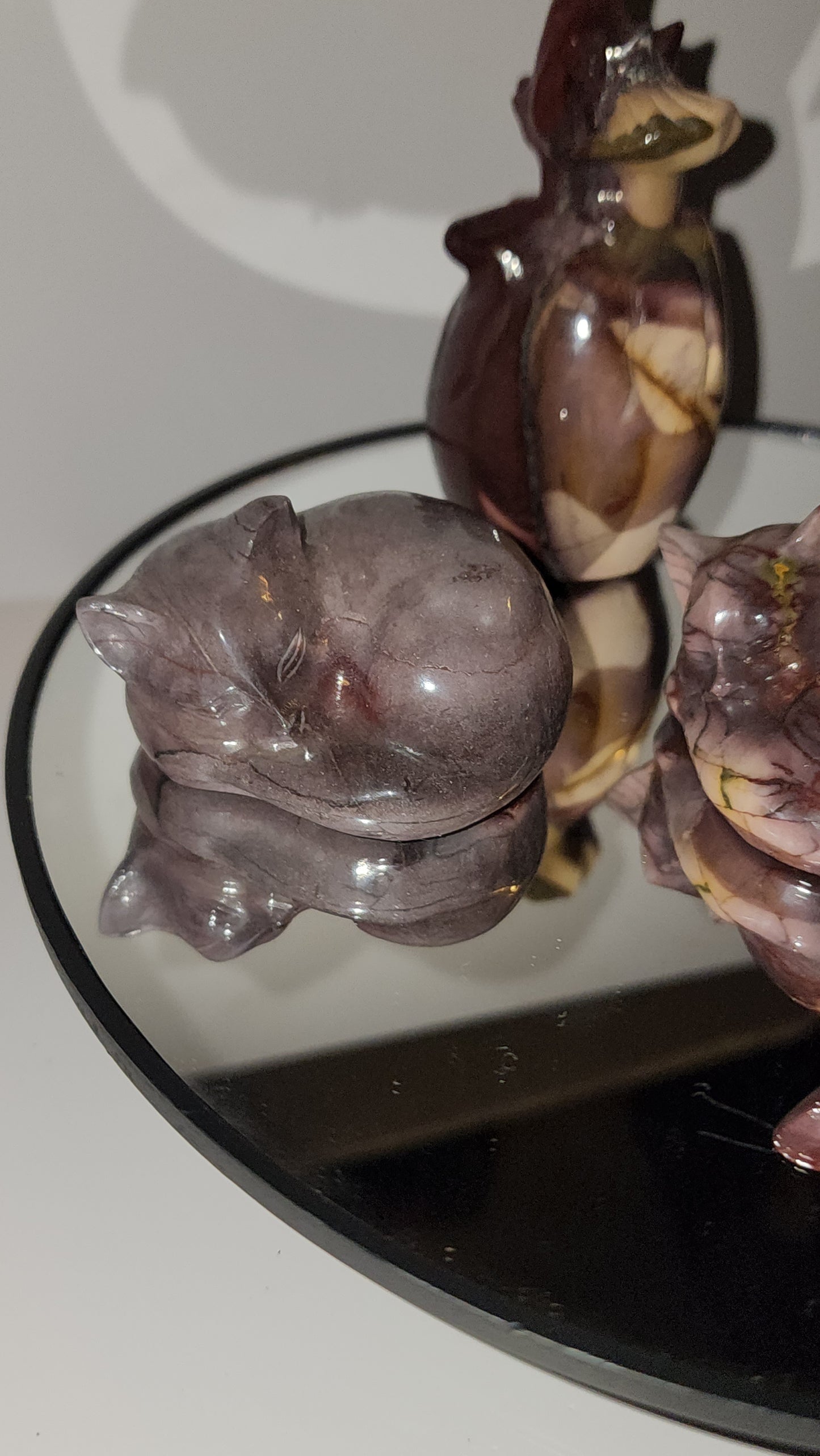 Mookaite carvings