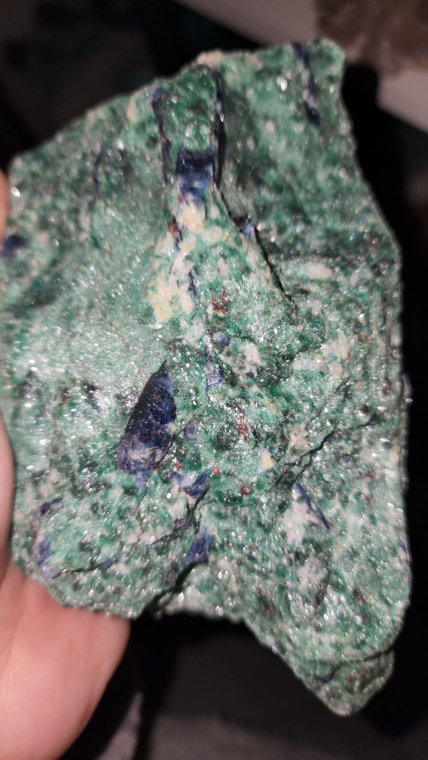 Blue kynite in fushite specimen #3