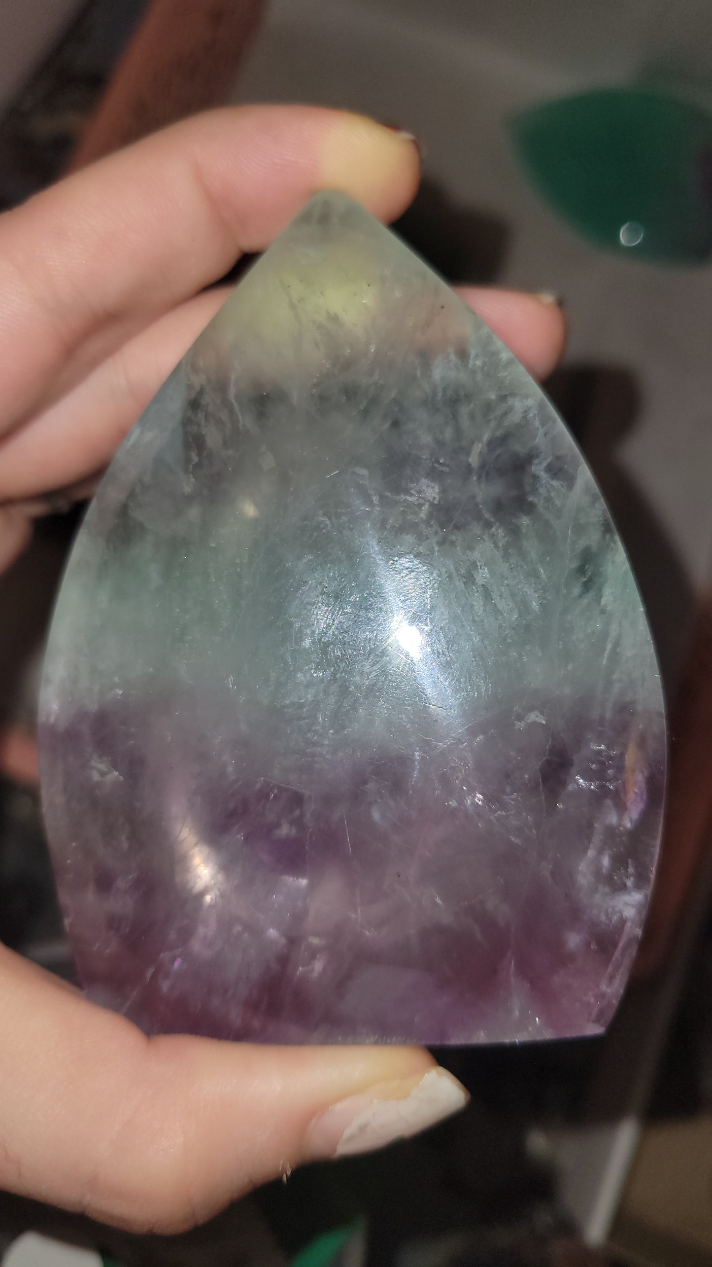 Fluorite polished free form 3