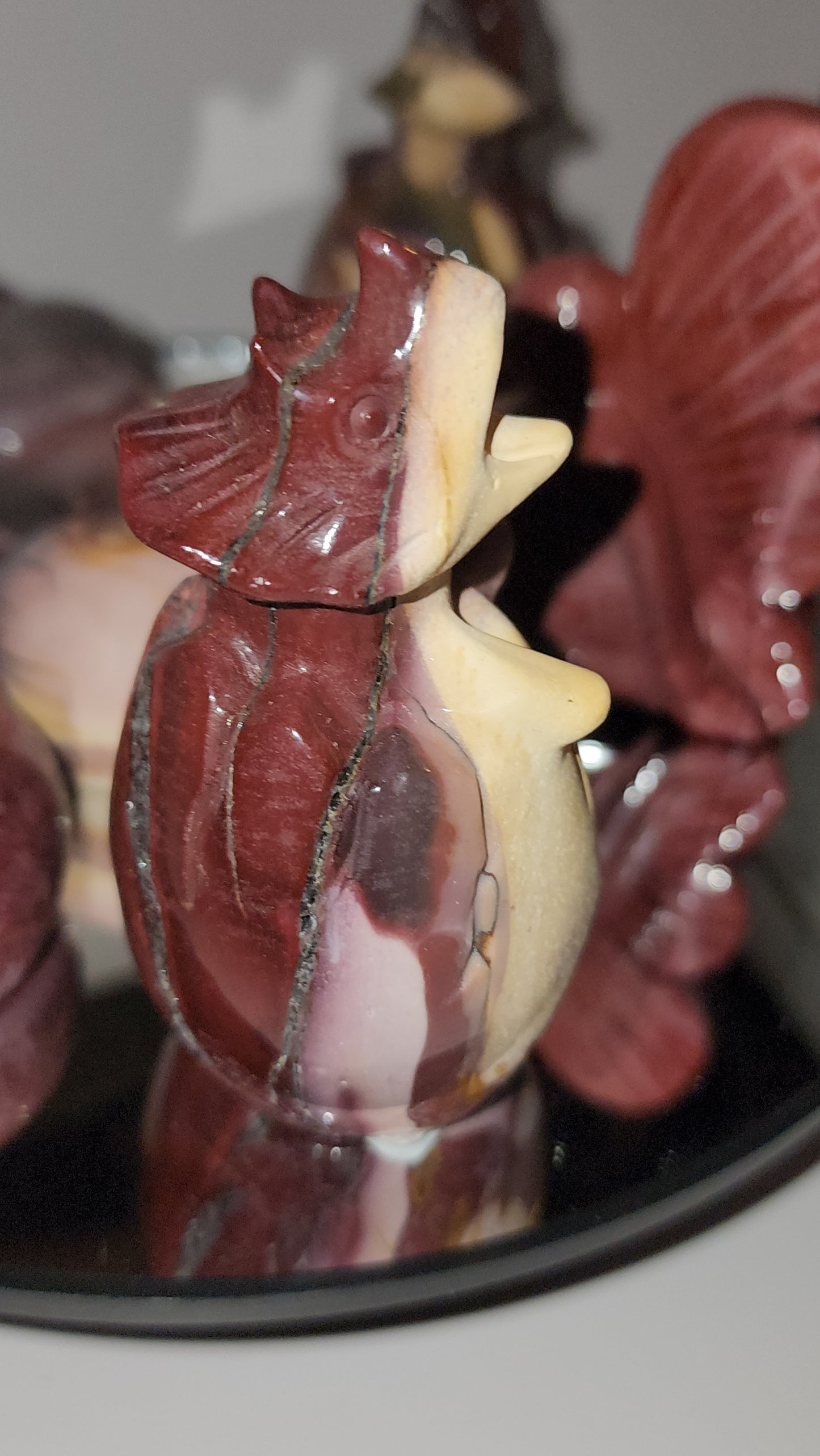 Mookaite carvings