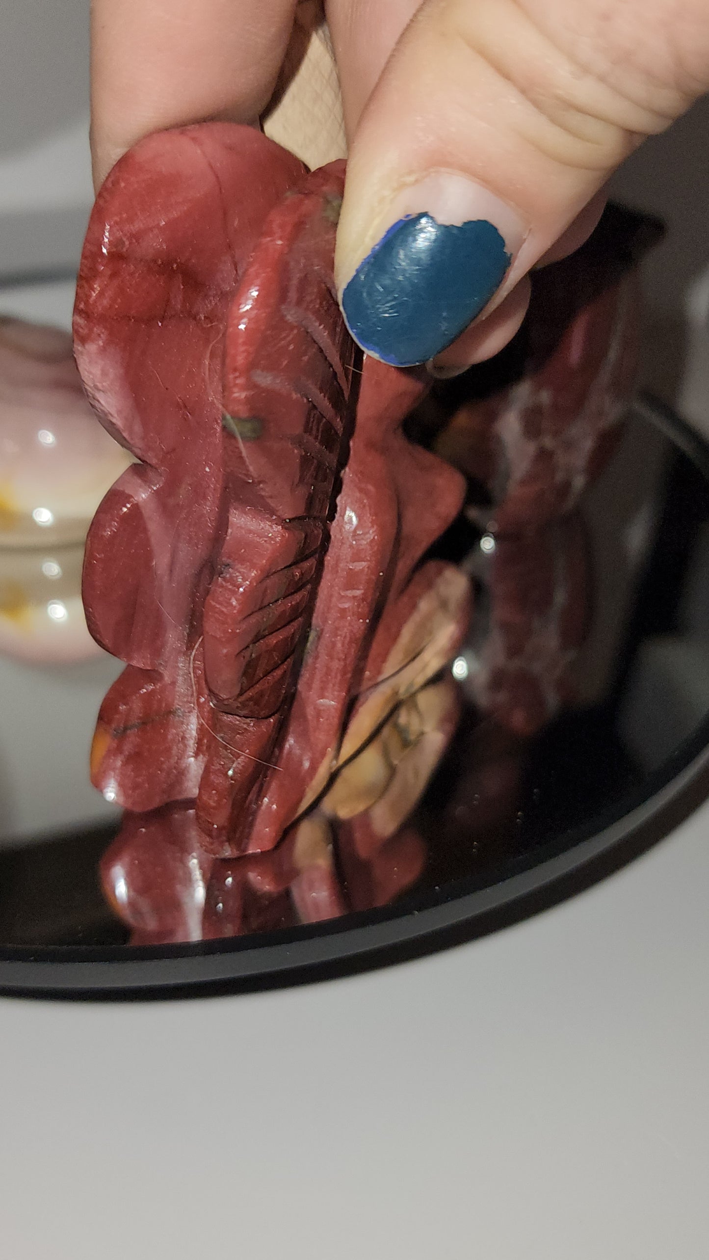 Mookaite carvings
