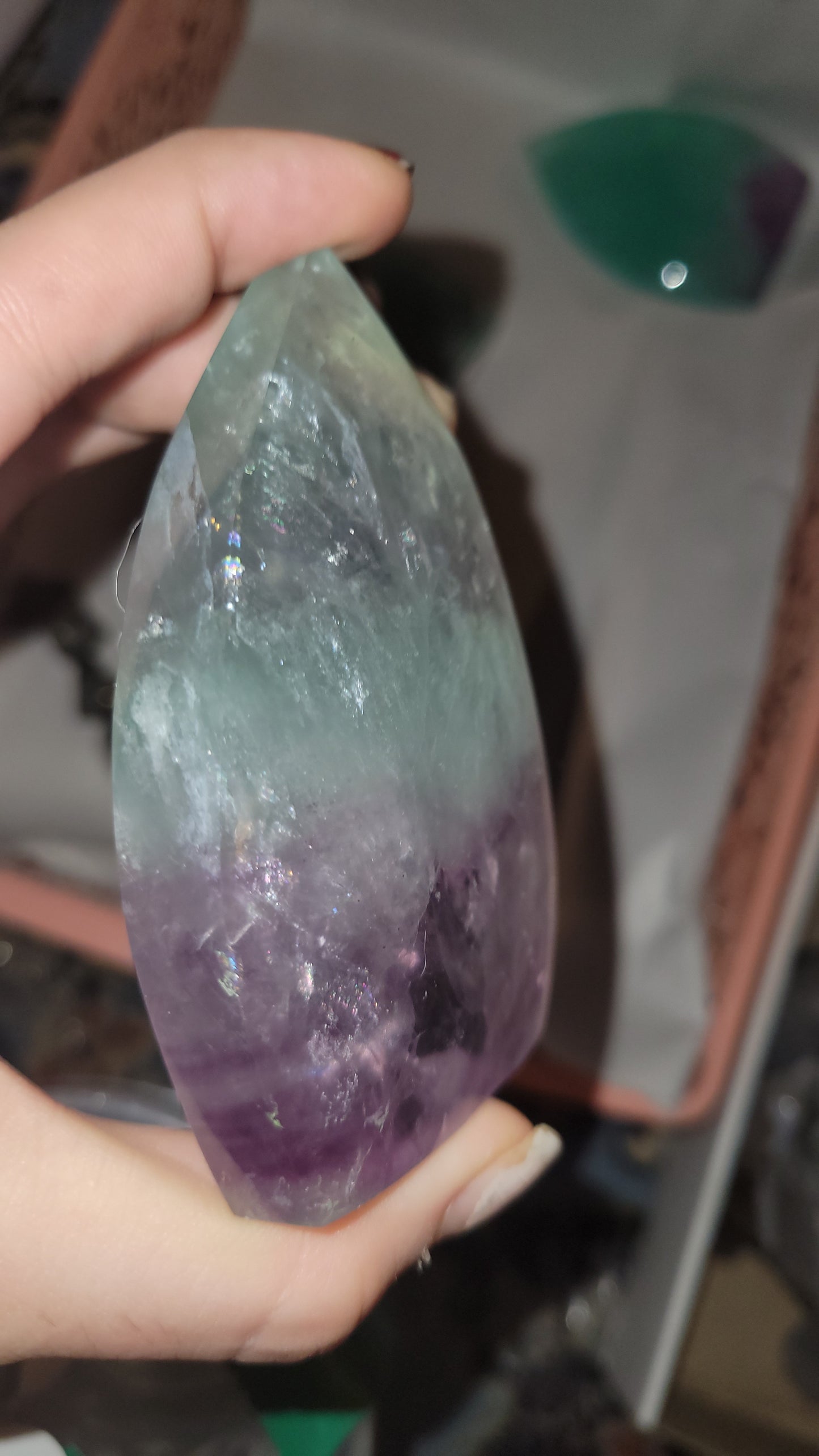 Fluorite polished free form 3
