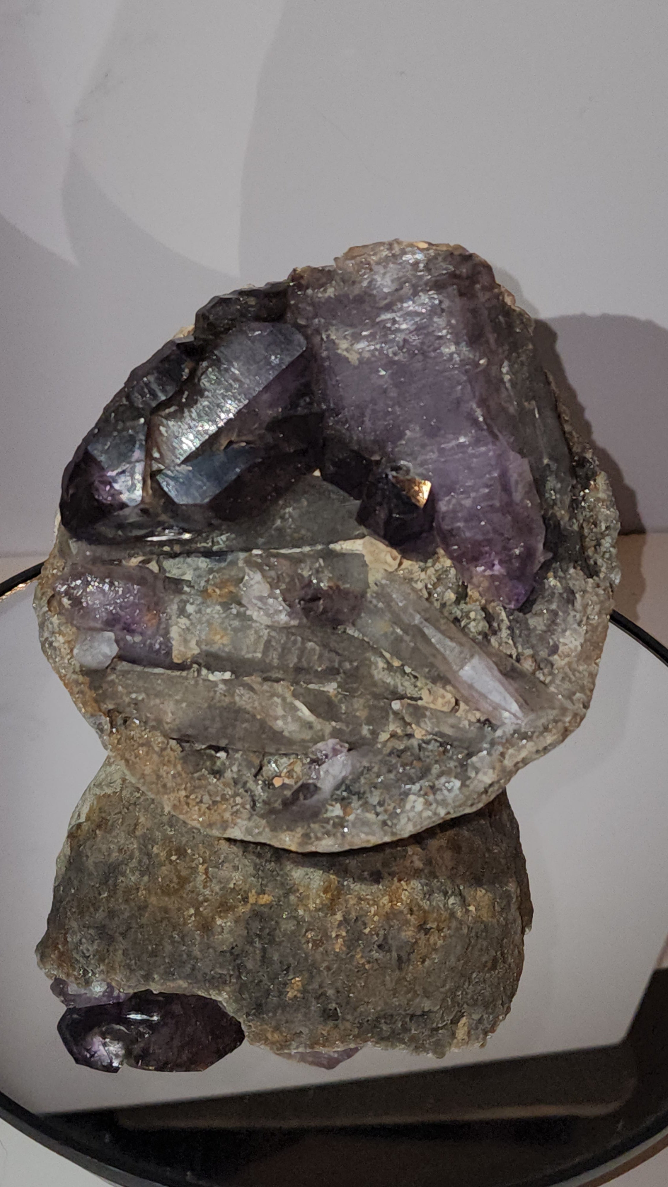Rare Window Scepter Smoky Amethyst Still Intact Of Nodule / Geode  Form Specime With Enydhro