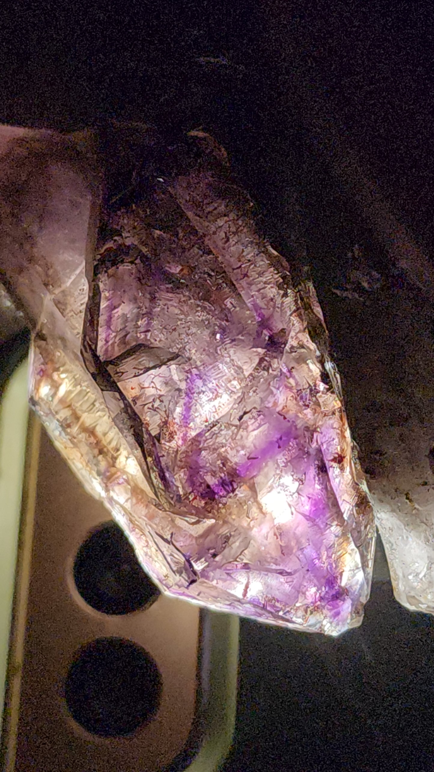 Rare Window Scepter Smoky Amethyst Still Intact Of Nodule / Geode  Form Specime With Enydhro