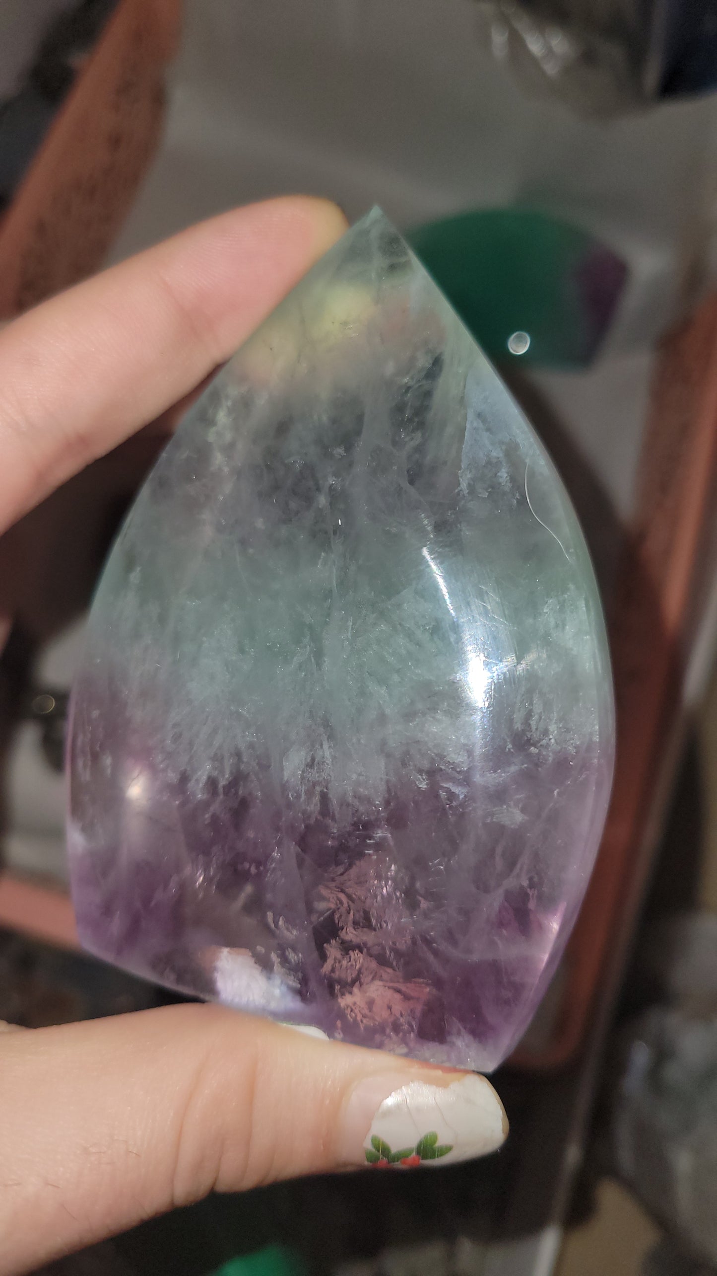 Fluorite polished free form 3